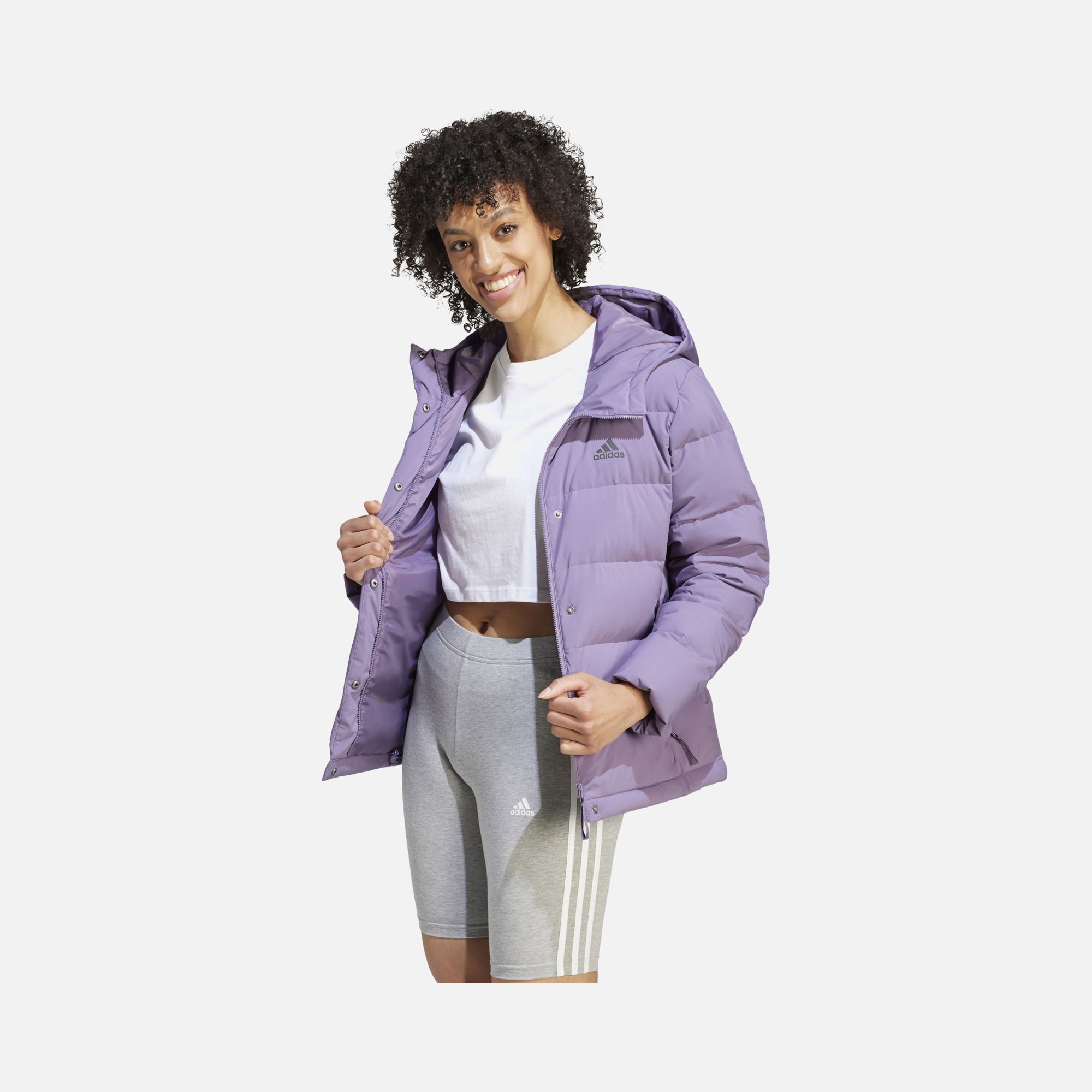 adidas Sportswear Helionic Down Full-Zip Hoodie Kadın Mont
