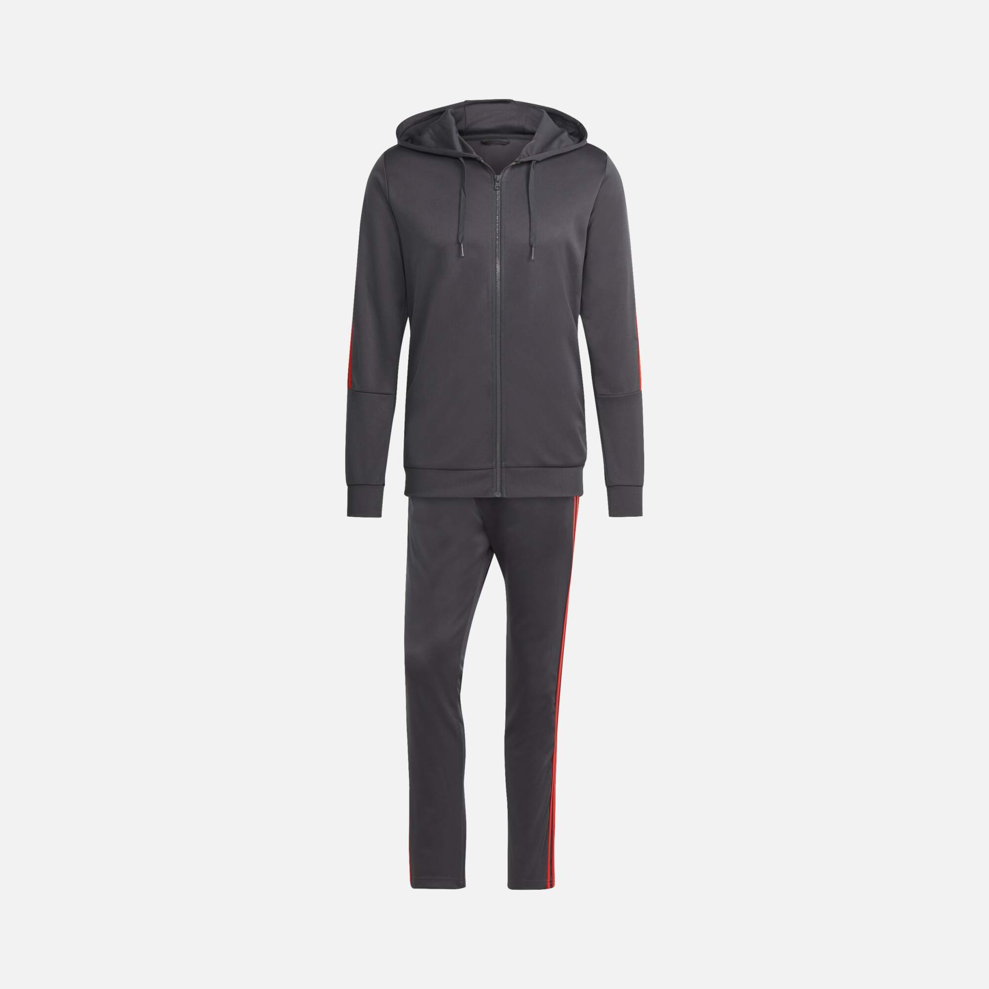 adidas Sportswear Logo Tricot 3-Stripes Full-Zip Hoodie Erkek Eşofman Takımı