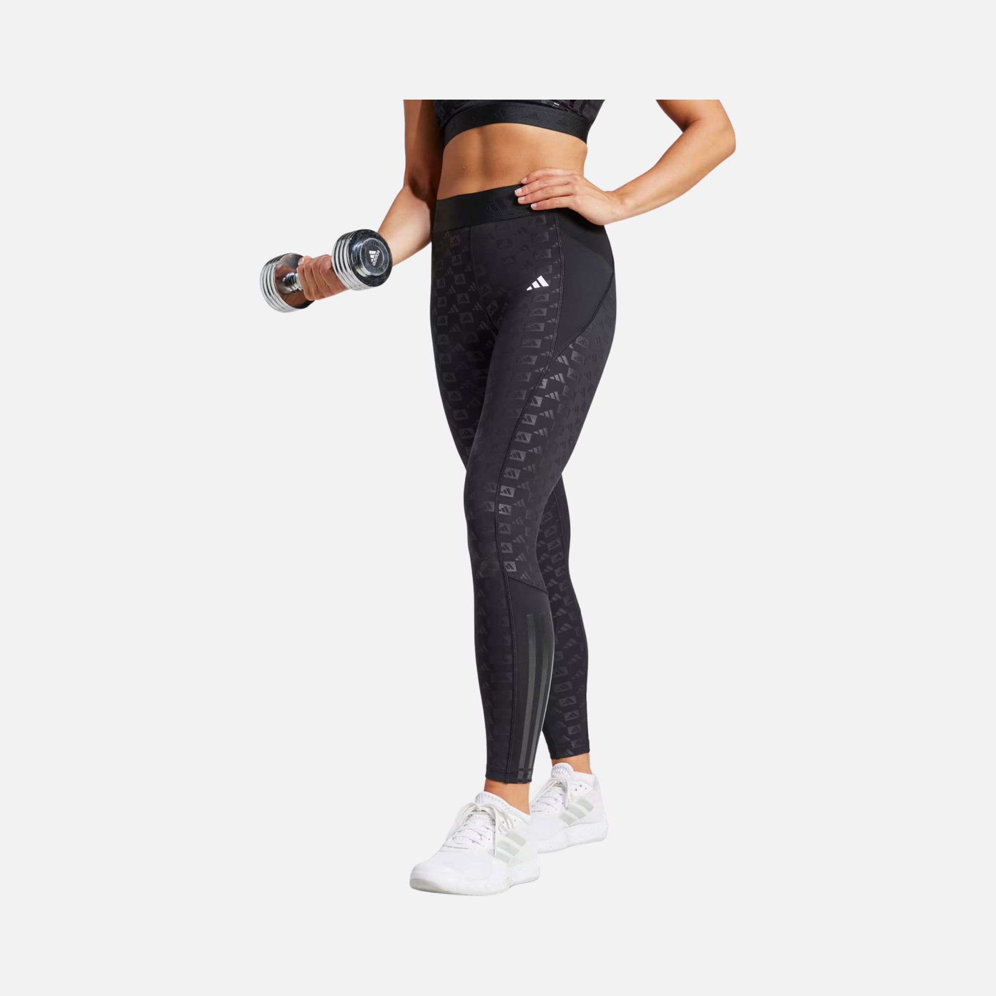 adidas Hyperglam Full-Length Emboss Training Kadın Tayt