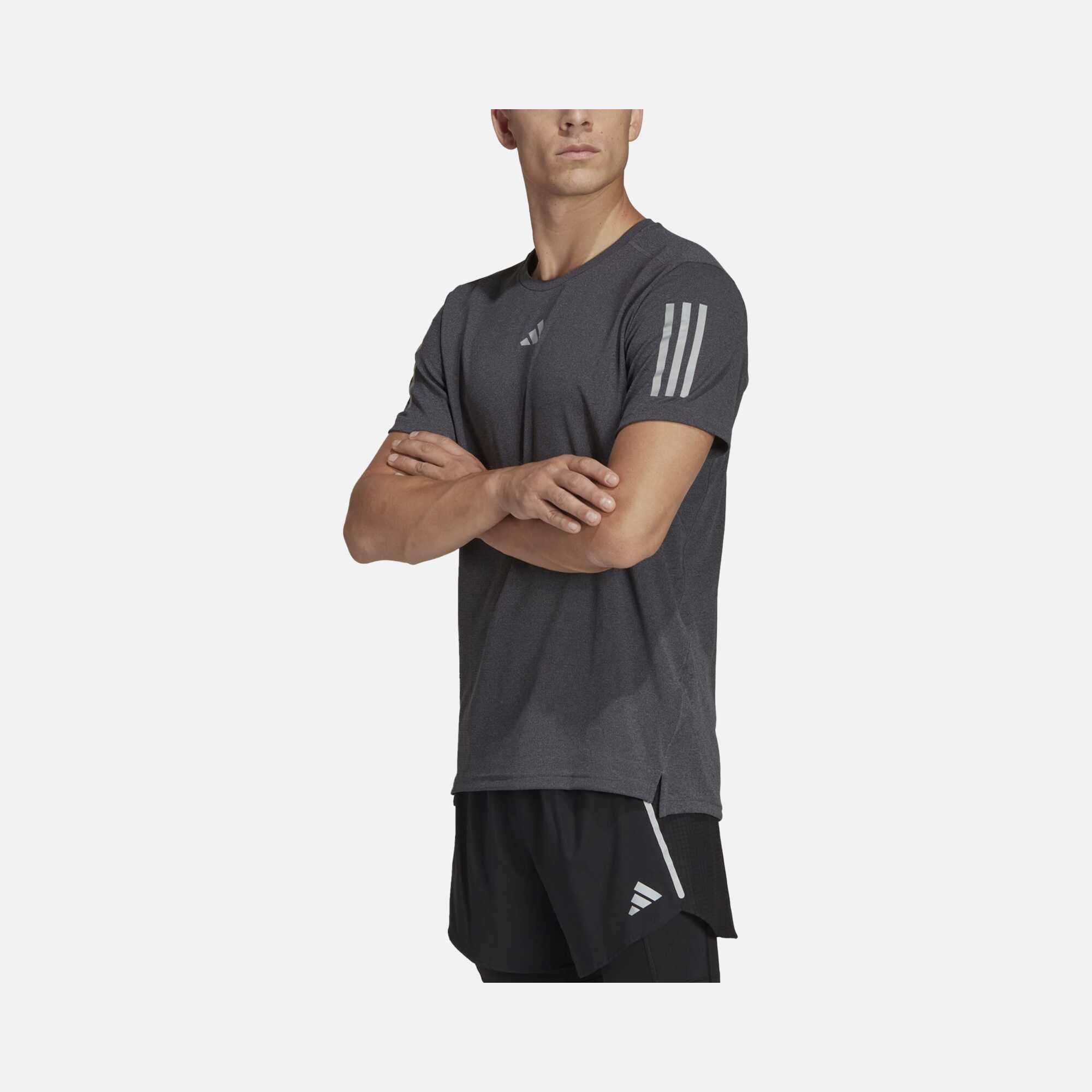 adidas Aeroready Own the Run Heather Running Short-Sleeve Erkek Tişört