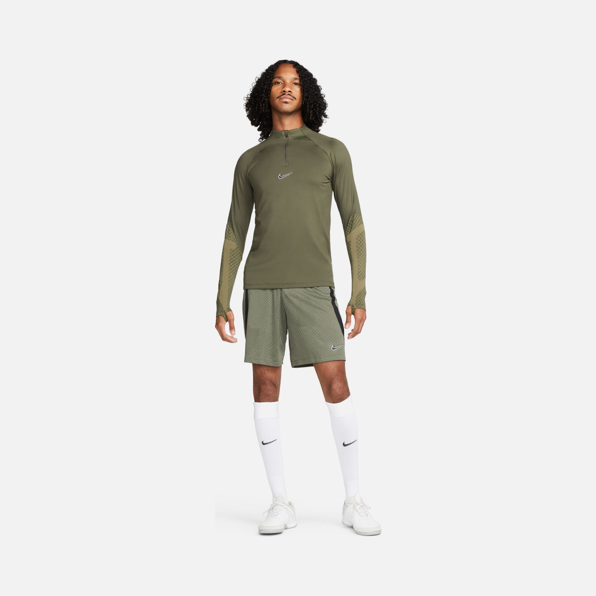 Nike Dri-Fit Strike Football Drill Training Half-Zip Long-Sleeve Erkek Tişört
