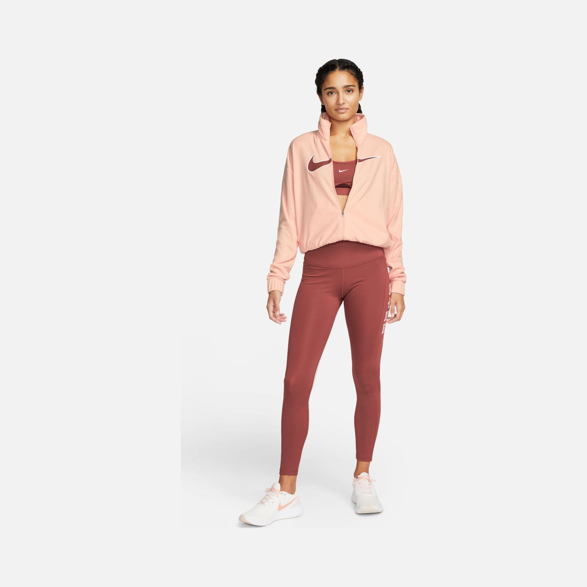 Nike Dri-Fit Swoosh Graphic Running Full-Zip Kadın Ceket