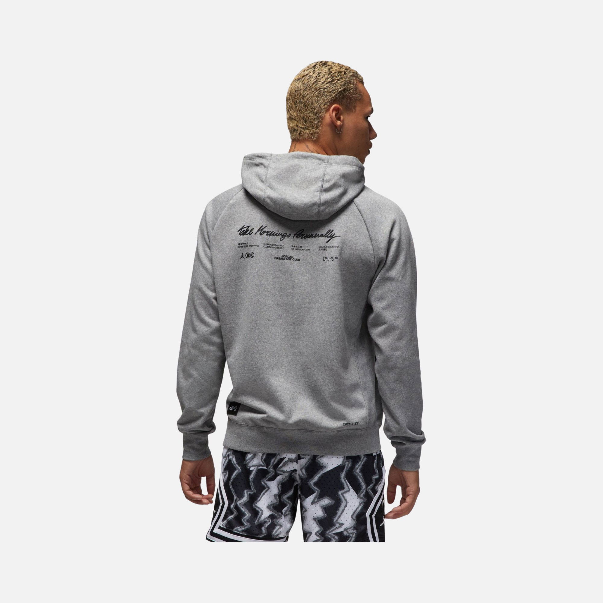 Nike Jordan Dri-Fit Sport Breakfast Club Graphic Fleece Hoodie Erkek Sweatshirt