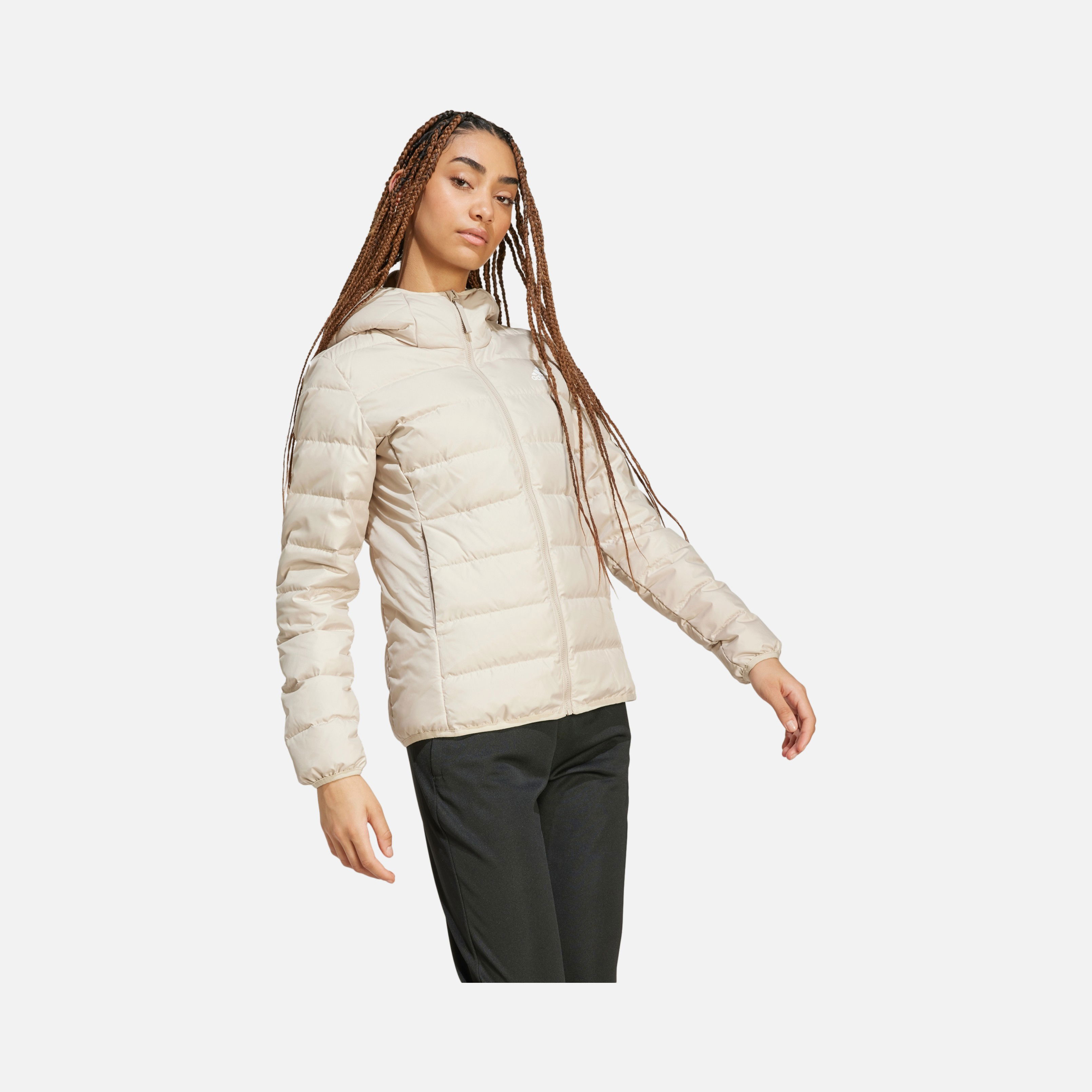 adidas Essentials Light Down Full-Zip Hoodie Kadın Mont