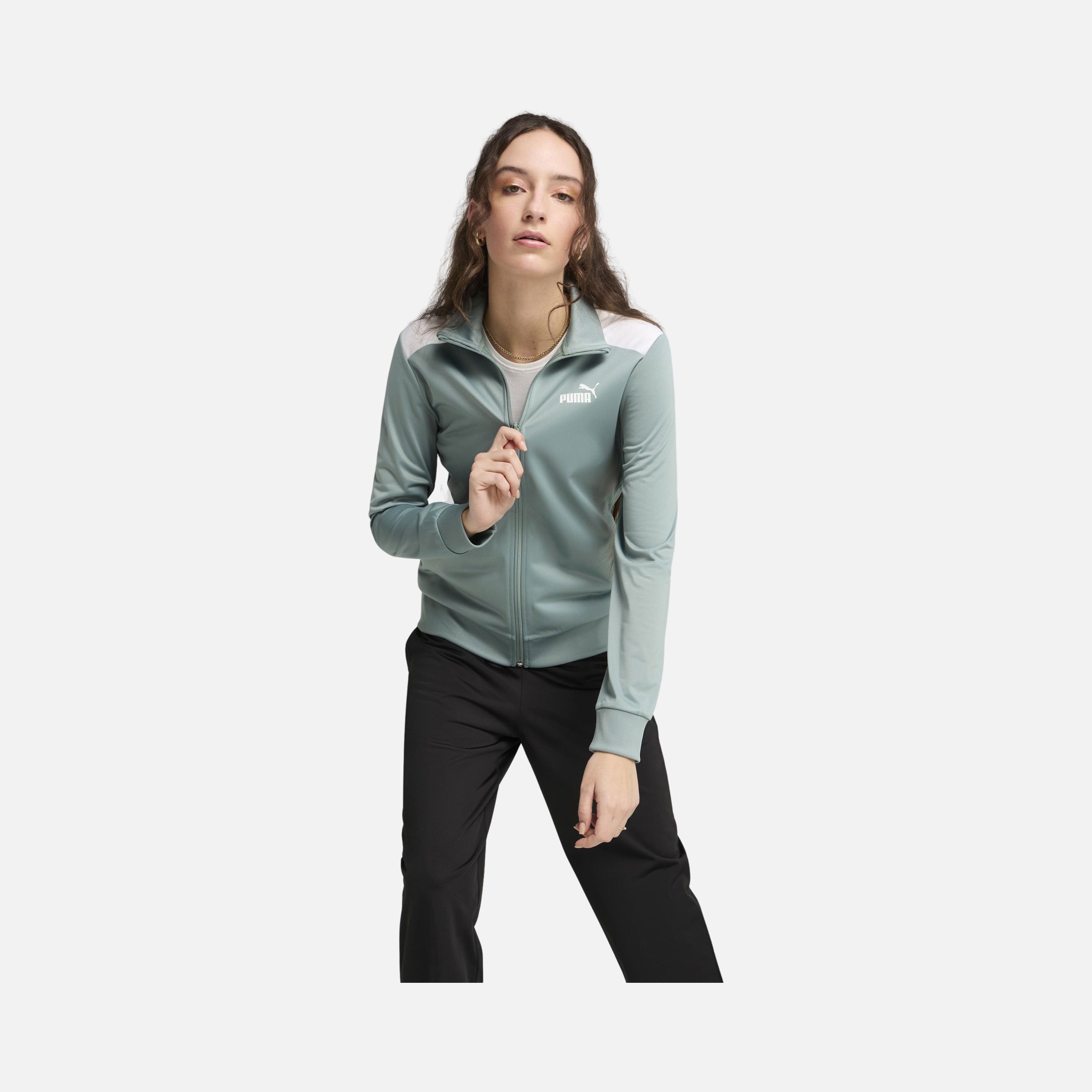Puma Sportswear Poly Suit Colorblock  Full-Zip Kadın Eşofman Takımı