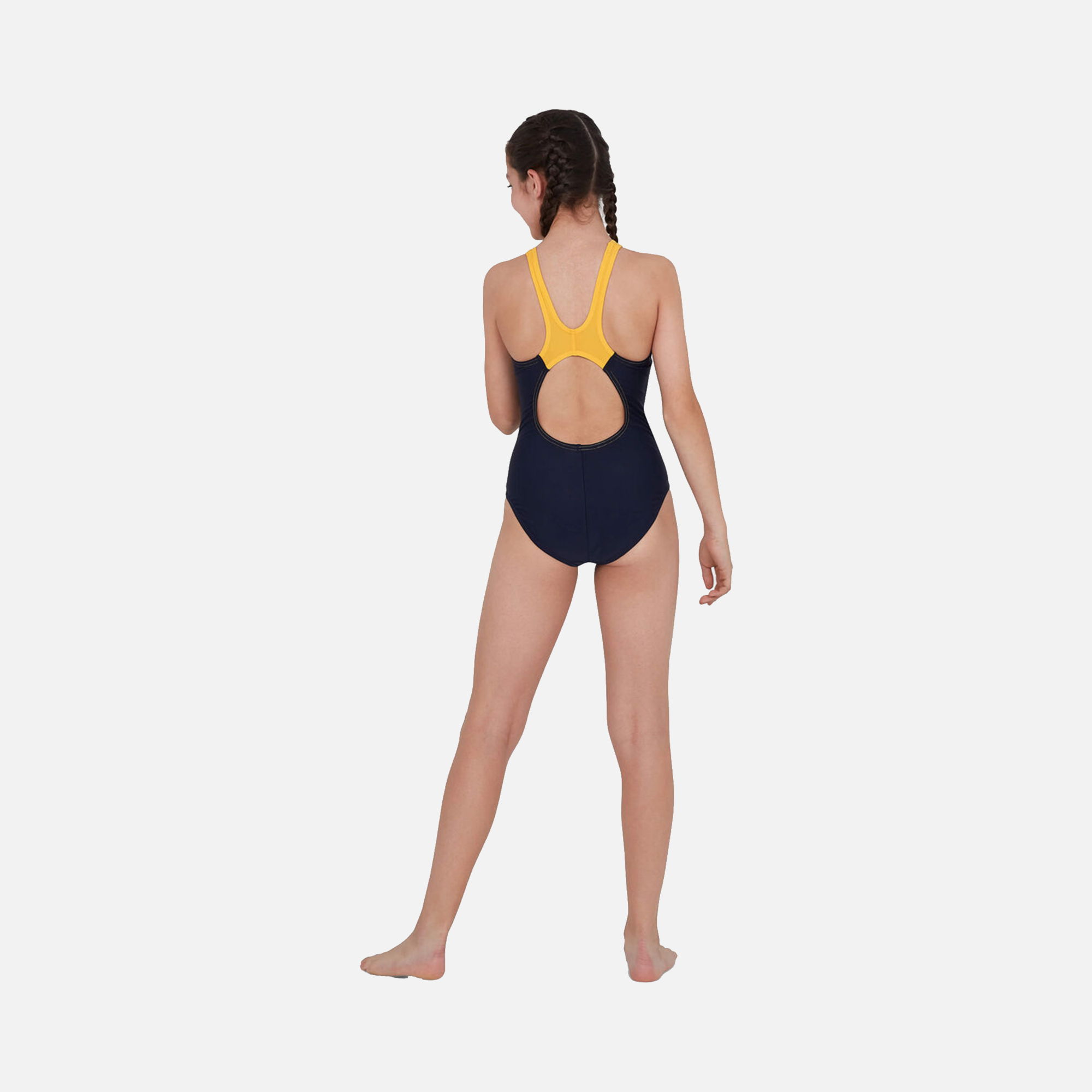 Speedo Hexagonal Tech Muscleback (Girls') Çocuk Mayo