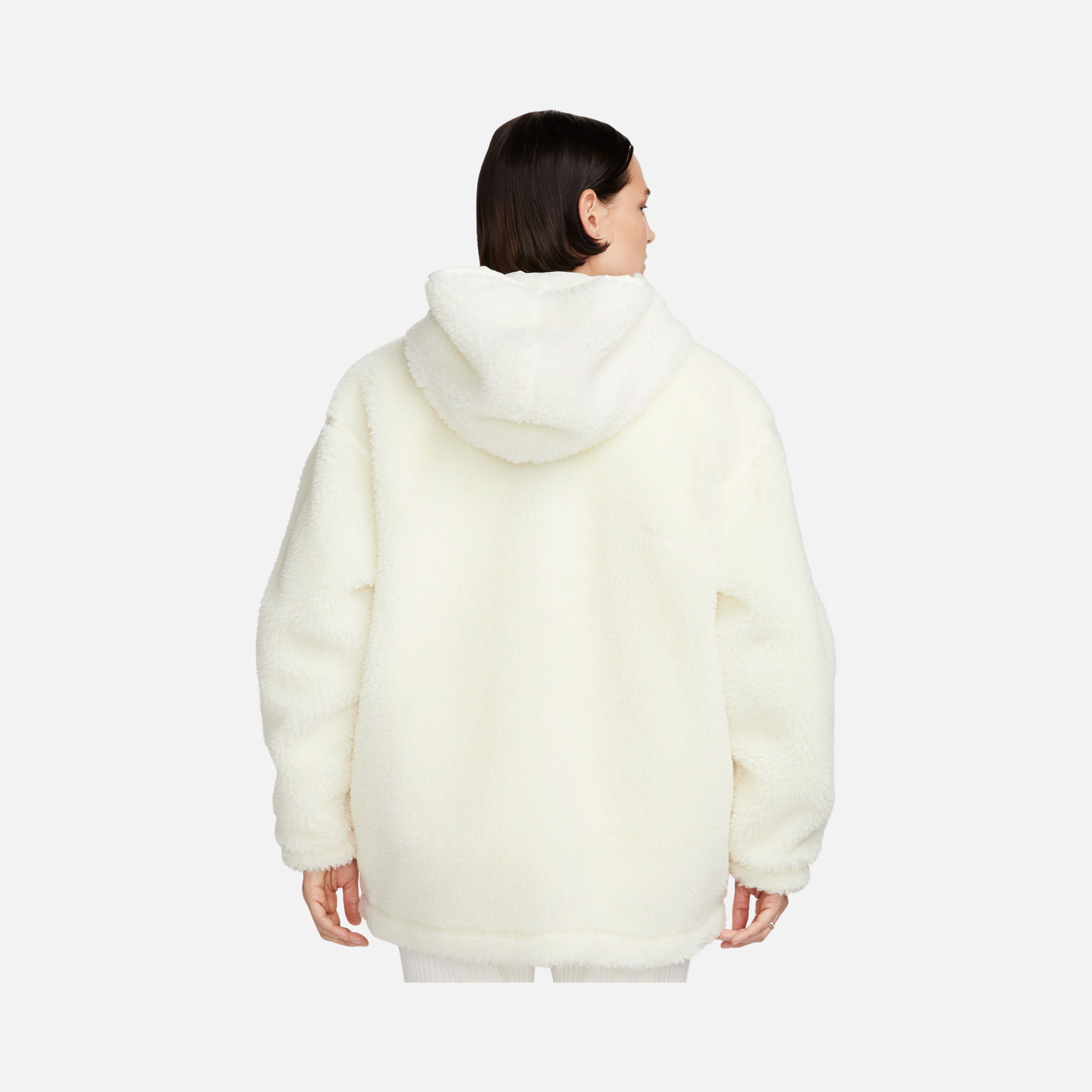 Nike Sportswear Logo High-Pile Sherpa Full-Zip Hoodie Kadın Ceket