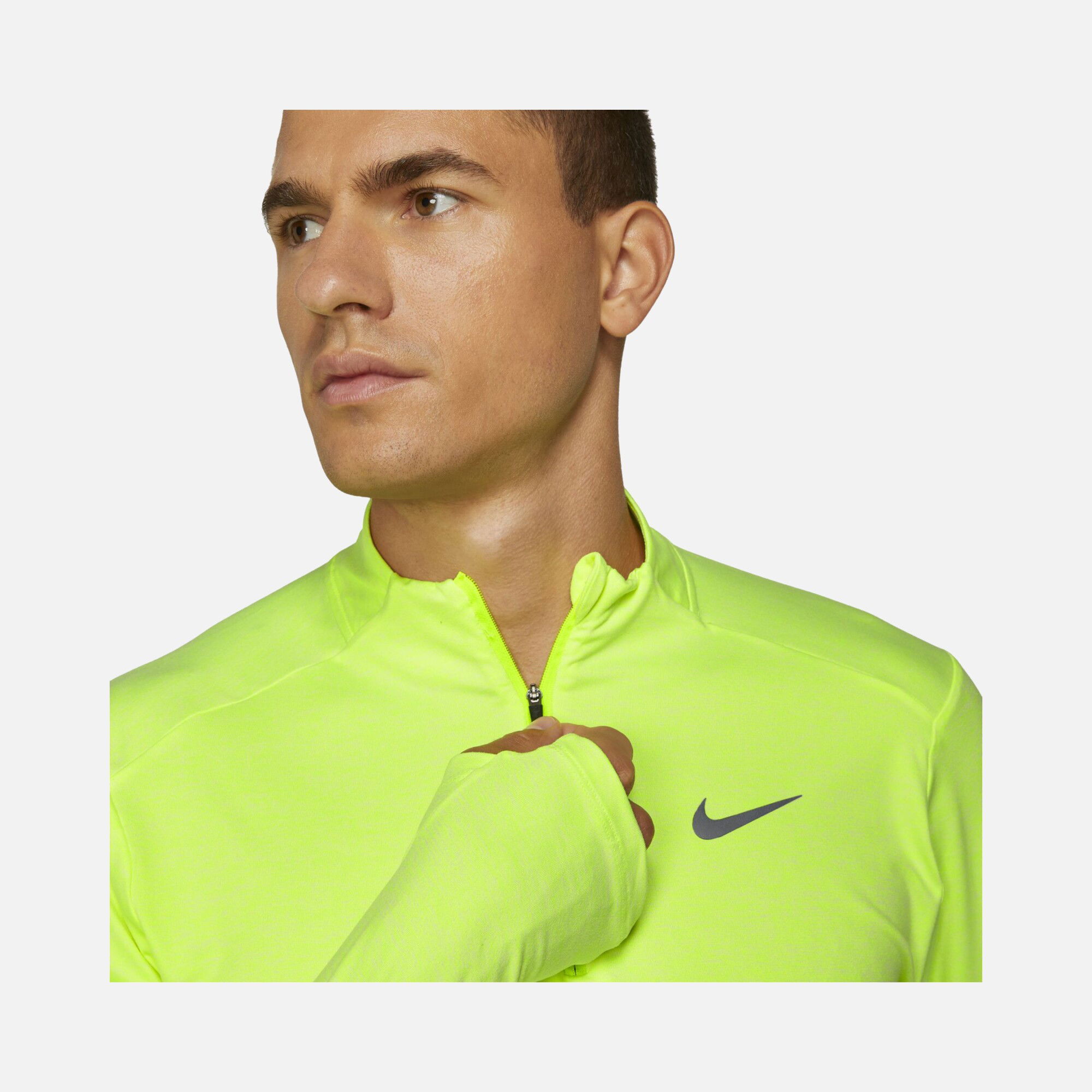 Nike Dri-Fit 1/2-Zip Running Long-Sleeve Erkek Tişört