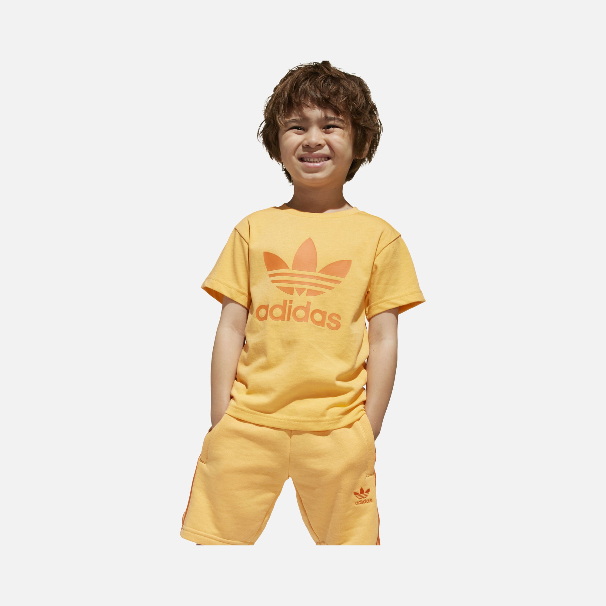 adidas Originals Trefoil Logo 3-Stripes Short-Sleeve Tişört&Şort Çocuk Takım