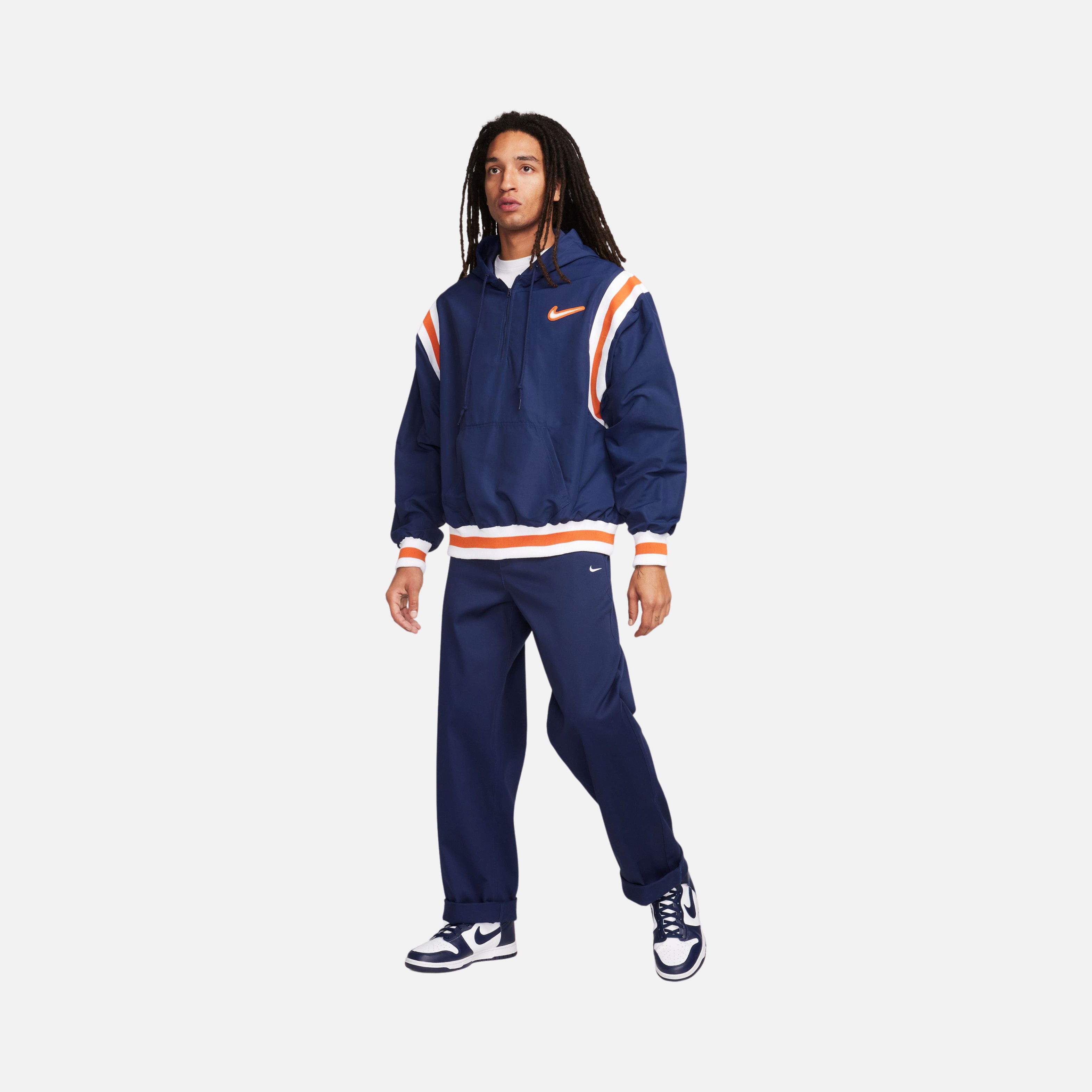 Nike Sportswear Authentics Woven Lined 1/2-Zip Hoodie Erkek Sweatshirt