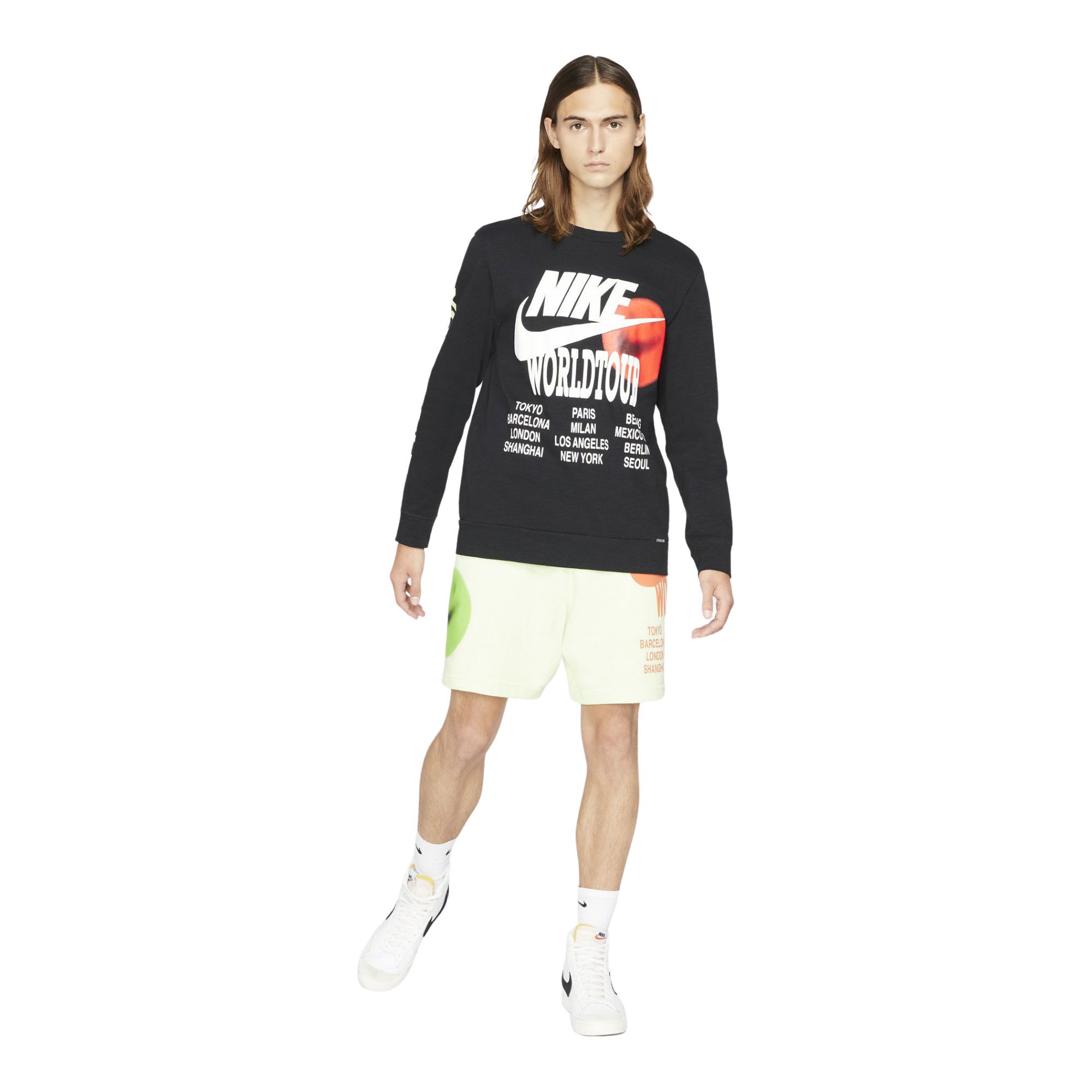 Nike Sportswear World Tour 2 Long-Sleeve Erkek Tişört