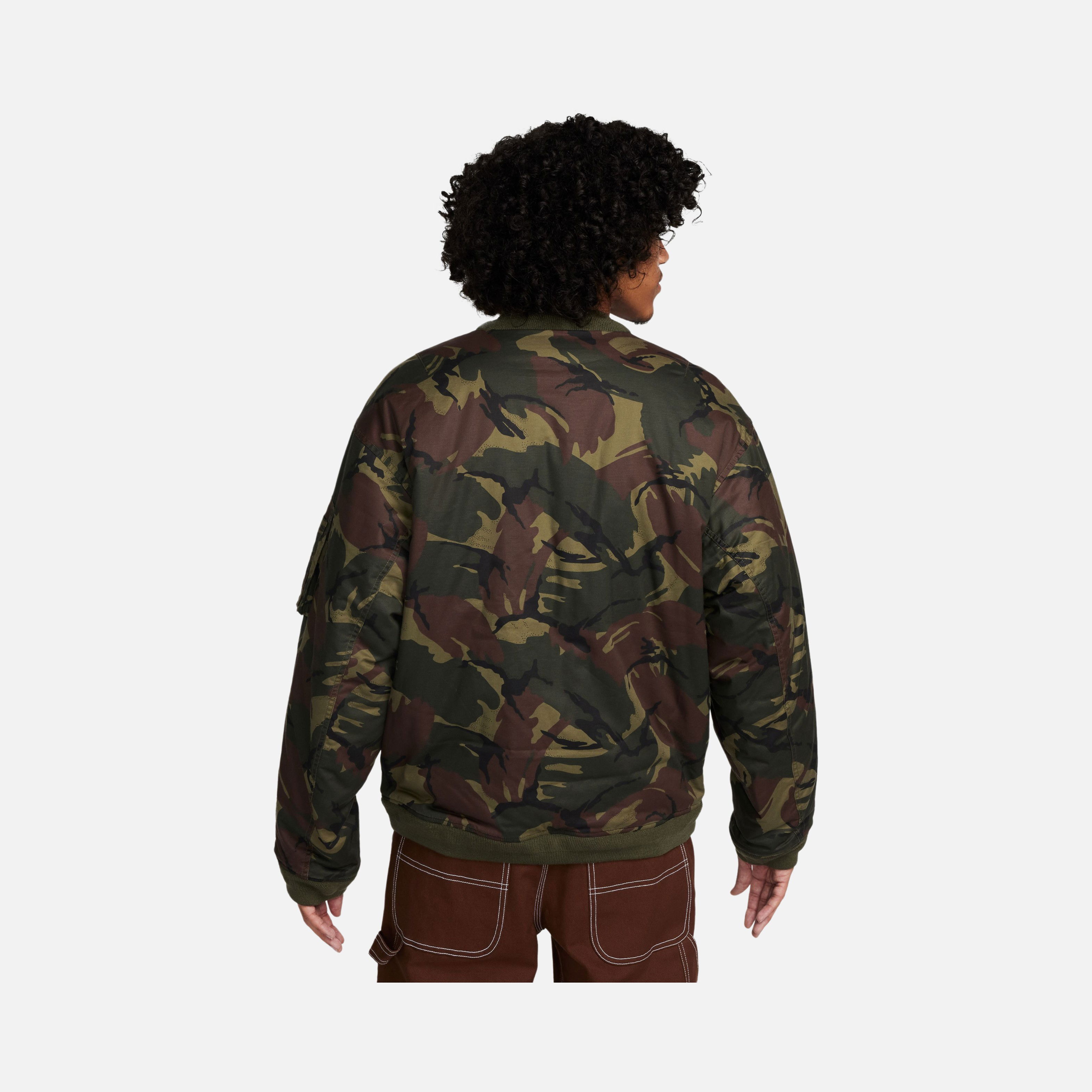 Nike Life Woven MA1 Flight ''Camouflage Printed'' Loose Fit Lined Erkek Ceket