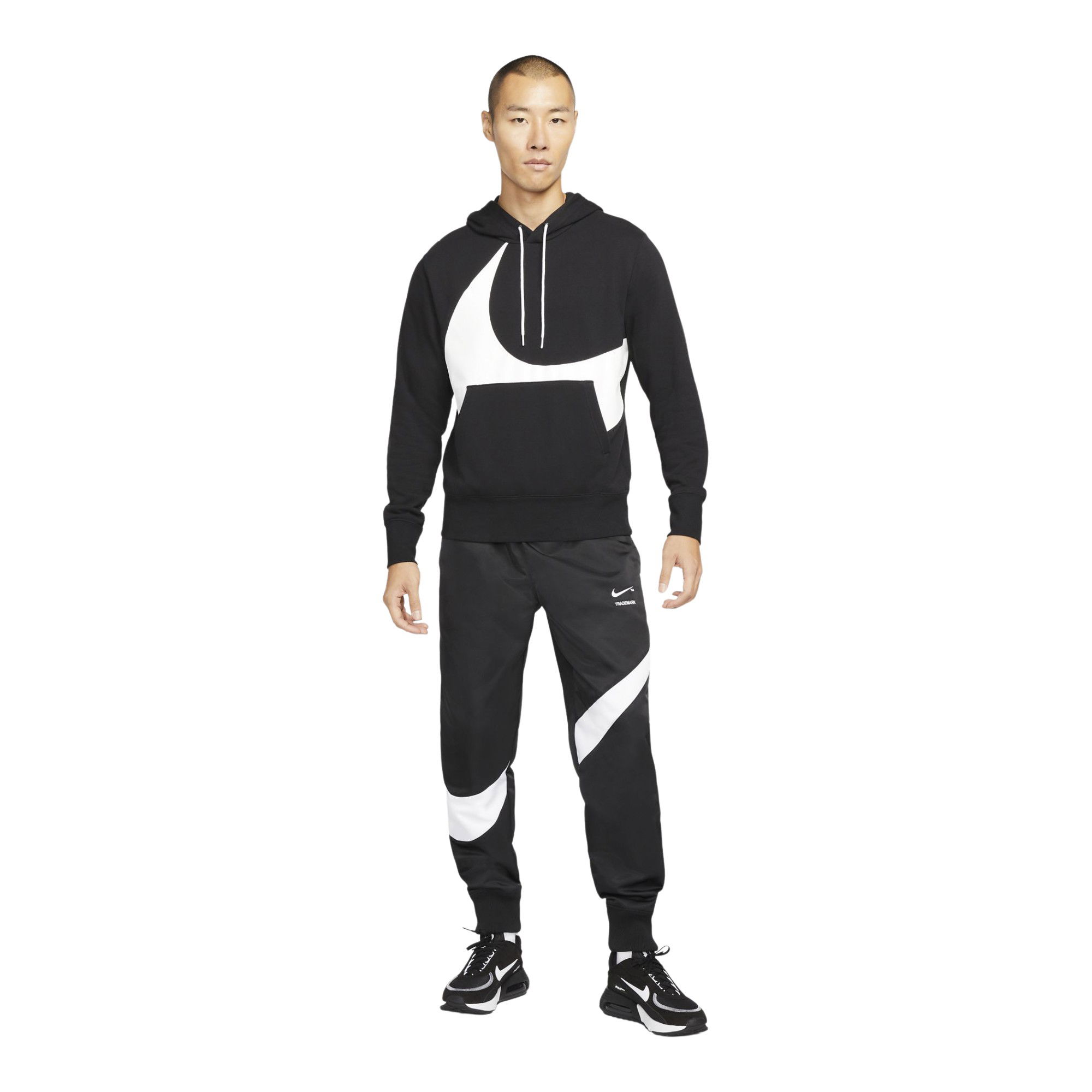 Nike Sportswear Swoosh Semi-Brushed Back Pullover Hoodie Erkek Sweatshirt