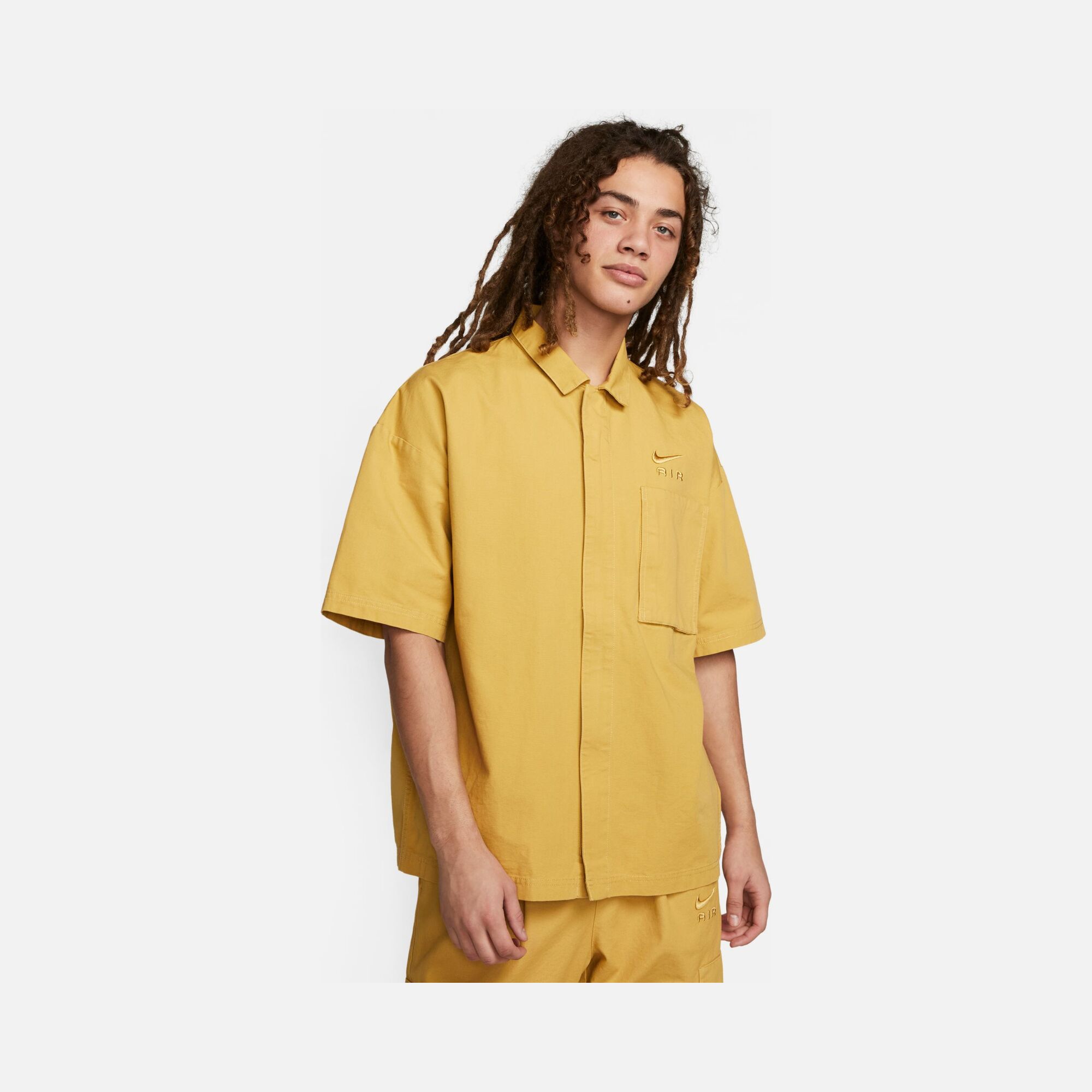 Nike Sportswear Air Woven Over Full-Zip Short-Sleeve Erkek Gömlek