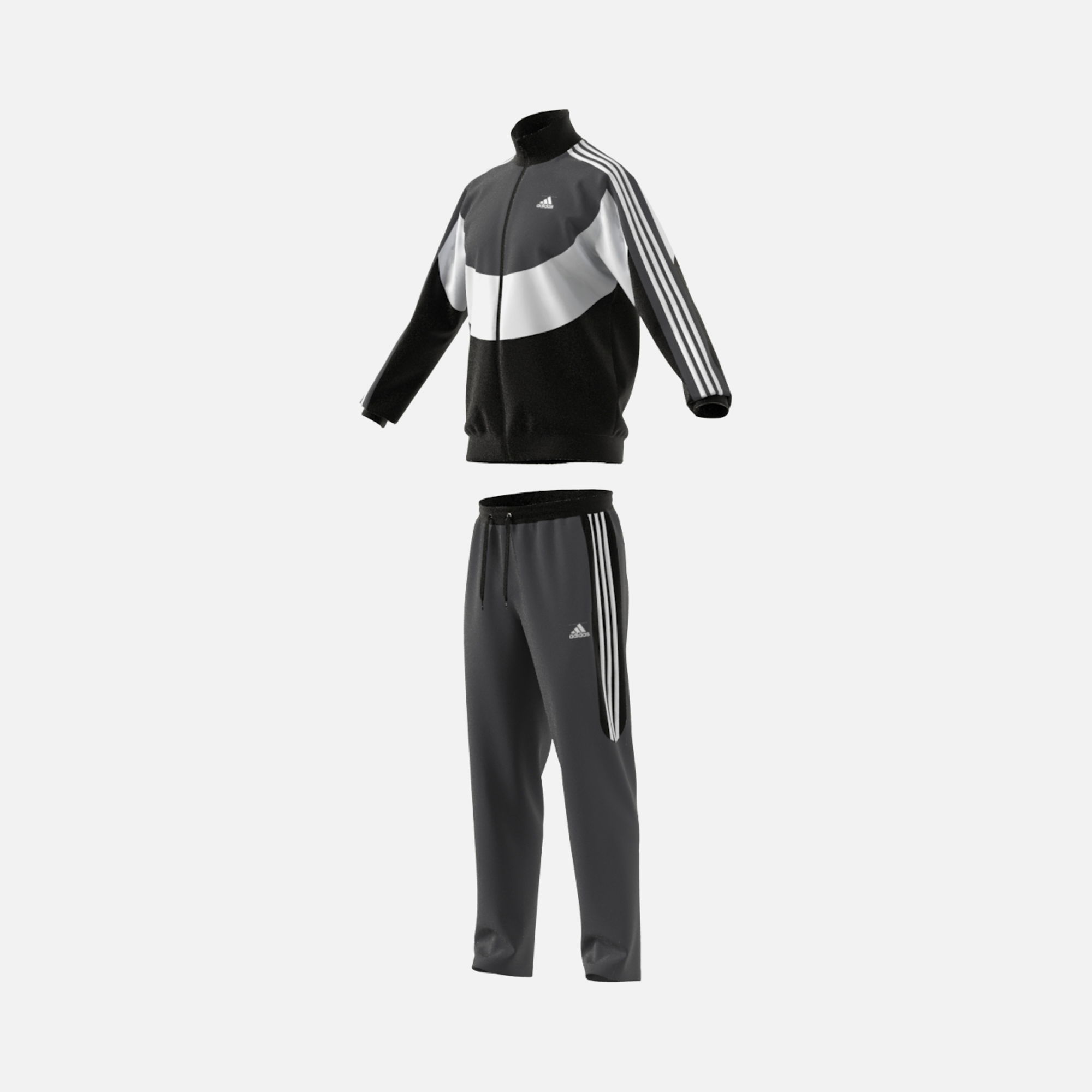 adidas Sportswear Colorblock 3-Stripes Full-Zip Erkek Eşofman Takımı