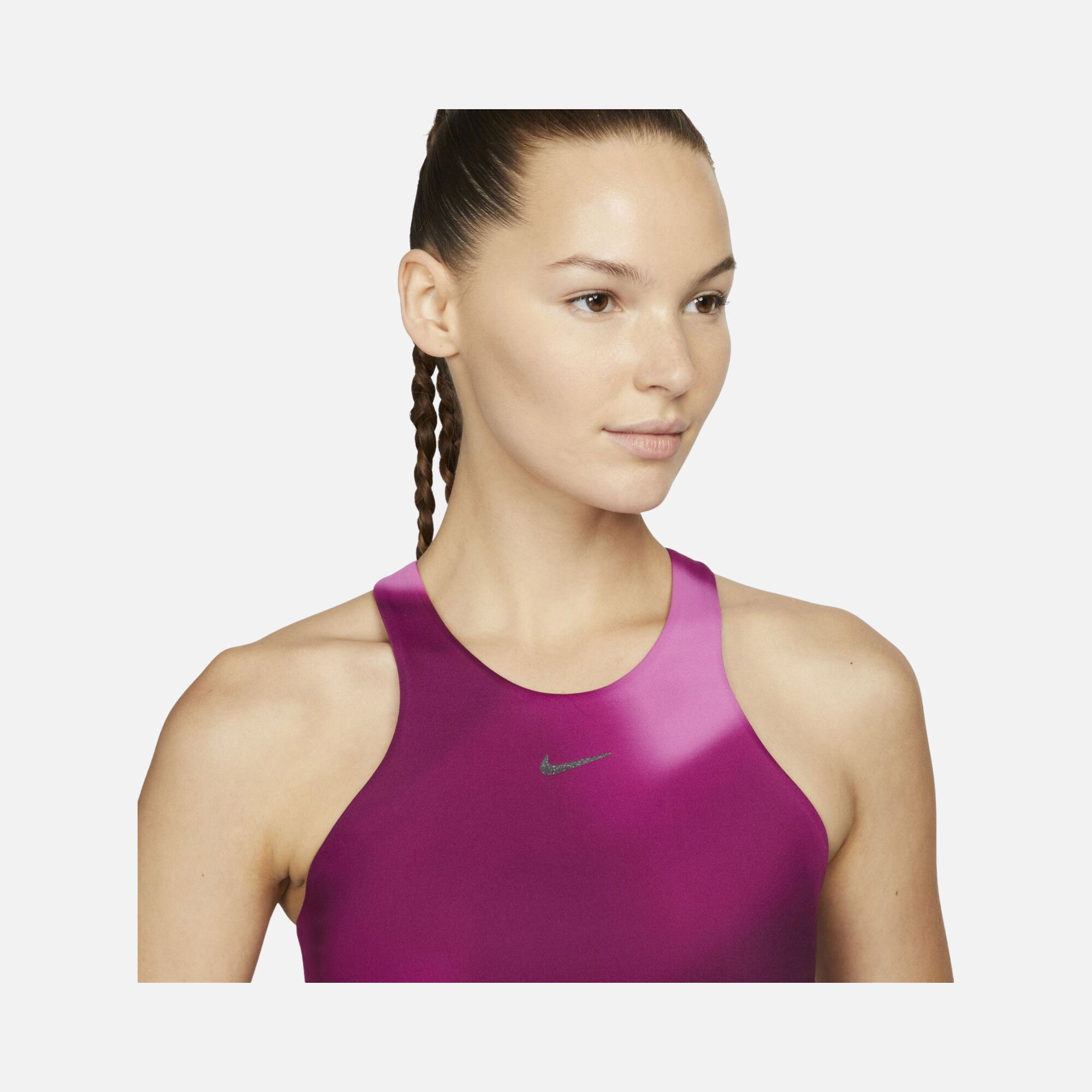 Nike Yoga Dri-Fit Swoosh Printed Medium Support Training Kadın Bra