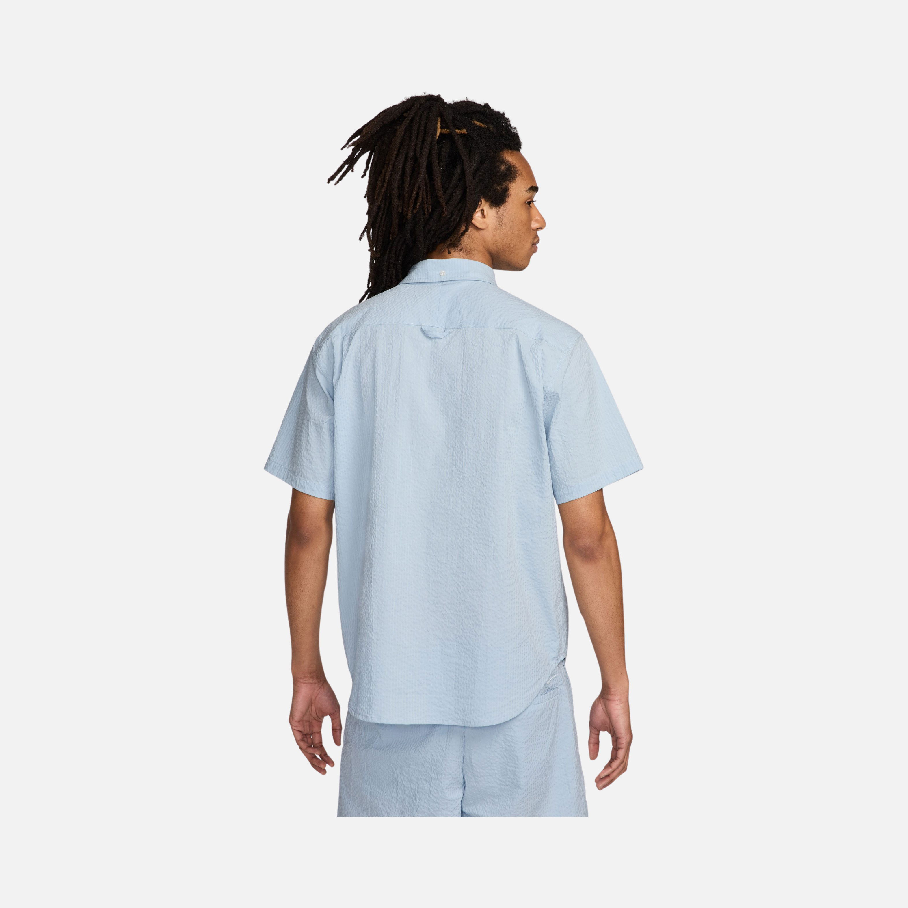 Nike Life Seersucker Fabric Button-Down Short-Sleeve Erkek Gömlek