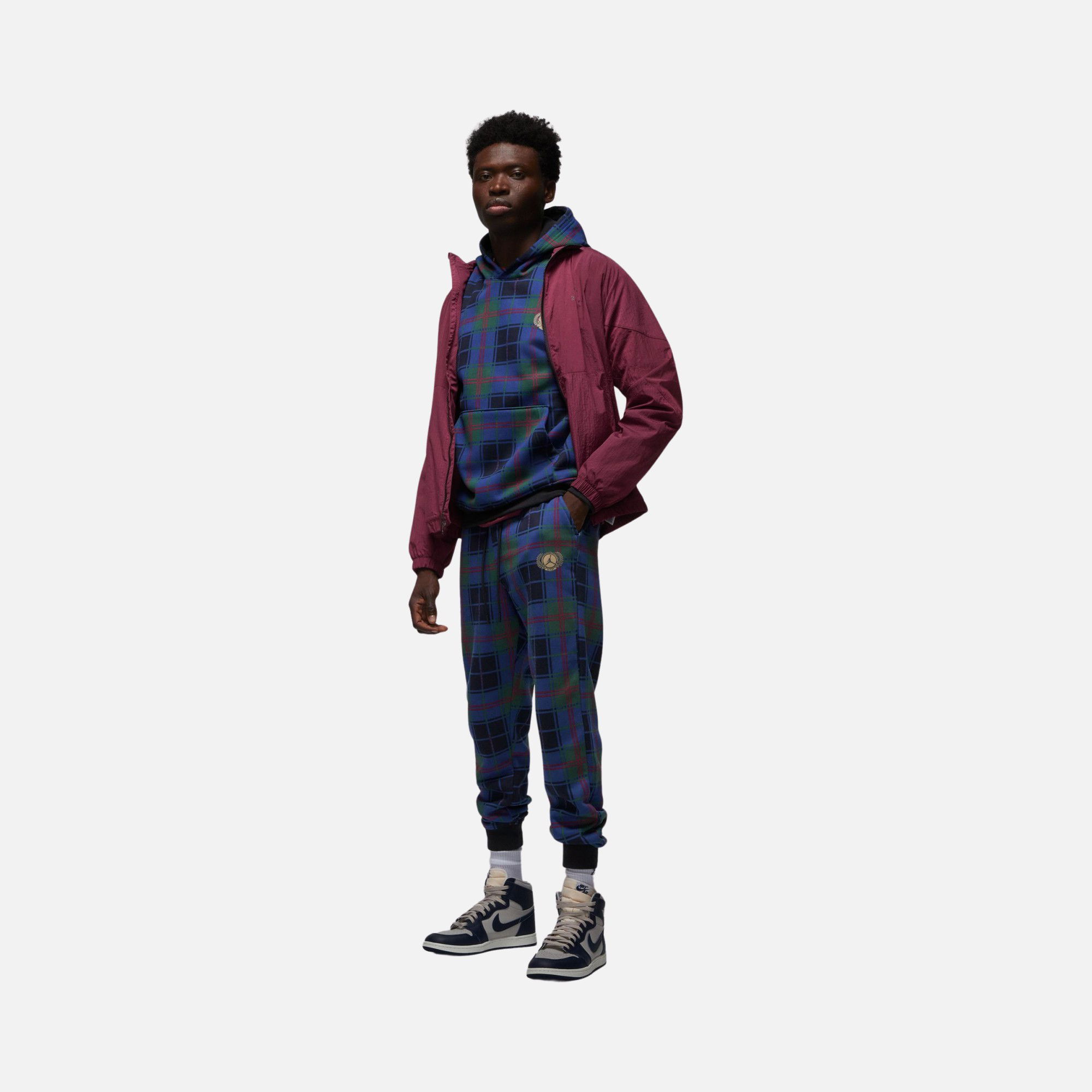 Nike Jordan Essential Flight Artist Series Plaid Fleece Erkek Eşofman Altı