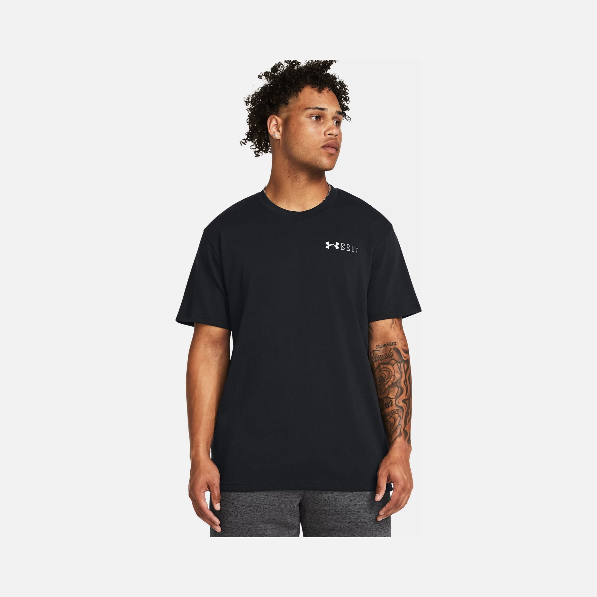 Under Armour Heavyweight Left Chest Logo Repeat Training Short-Sleeve Erkek Tişört