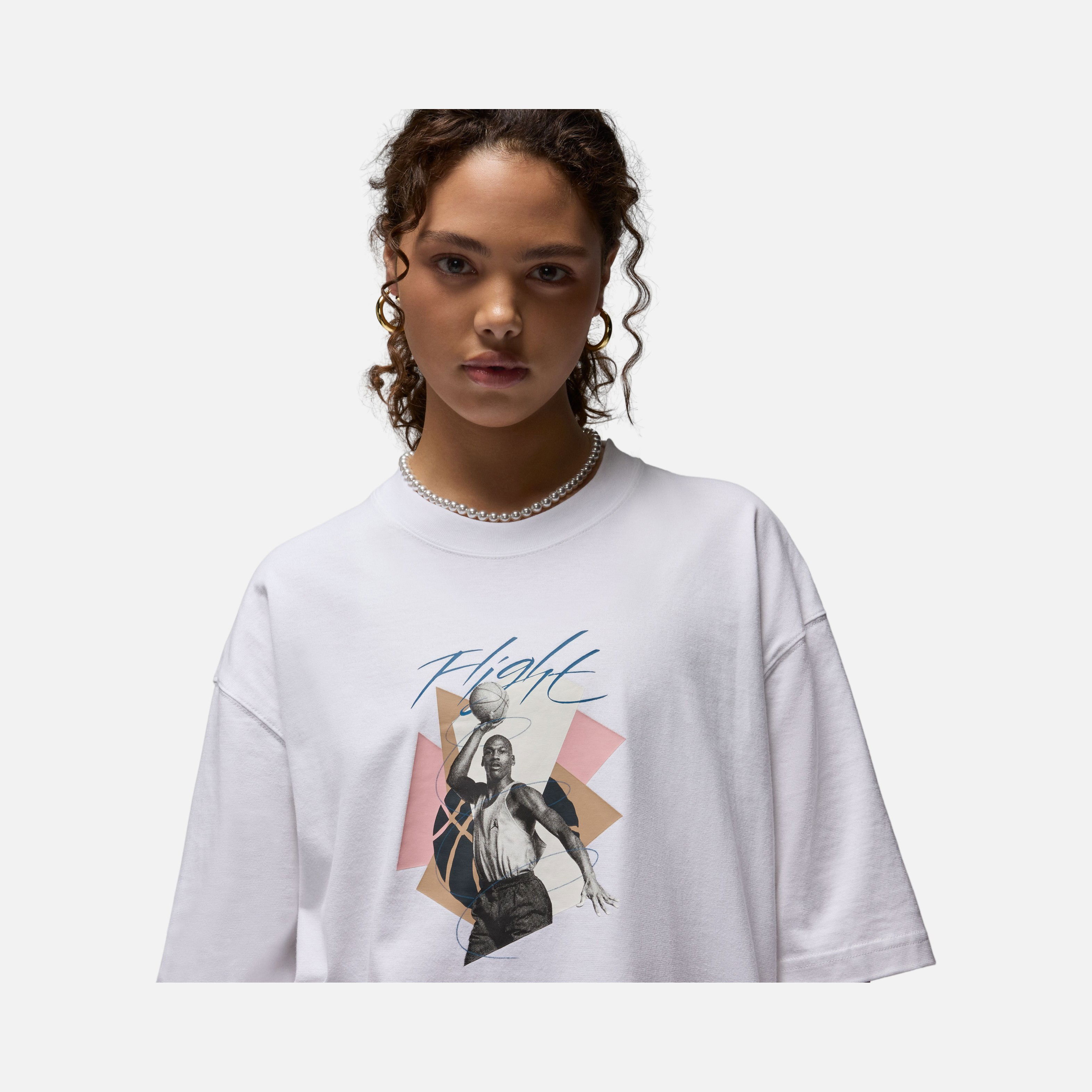 Nike Jordan Essentials Os 2 Graphic Oversized Short-Sleeve Kadın Tişört