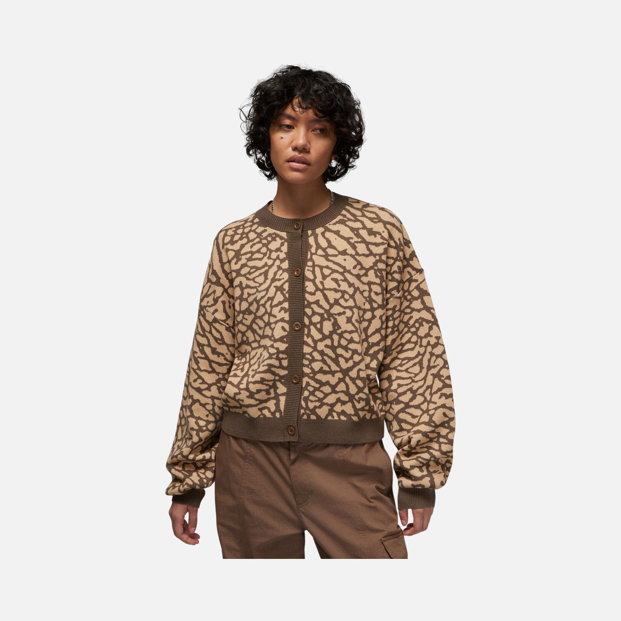 Nike Jordan Jaquard Knit Full-Button Kadın Ceket
