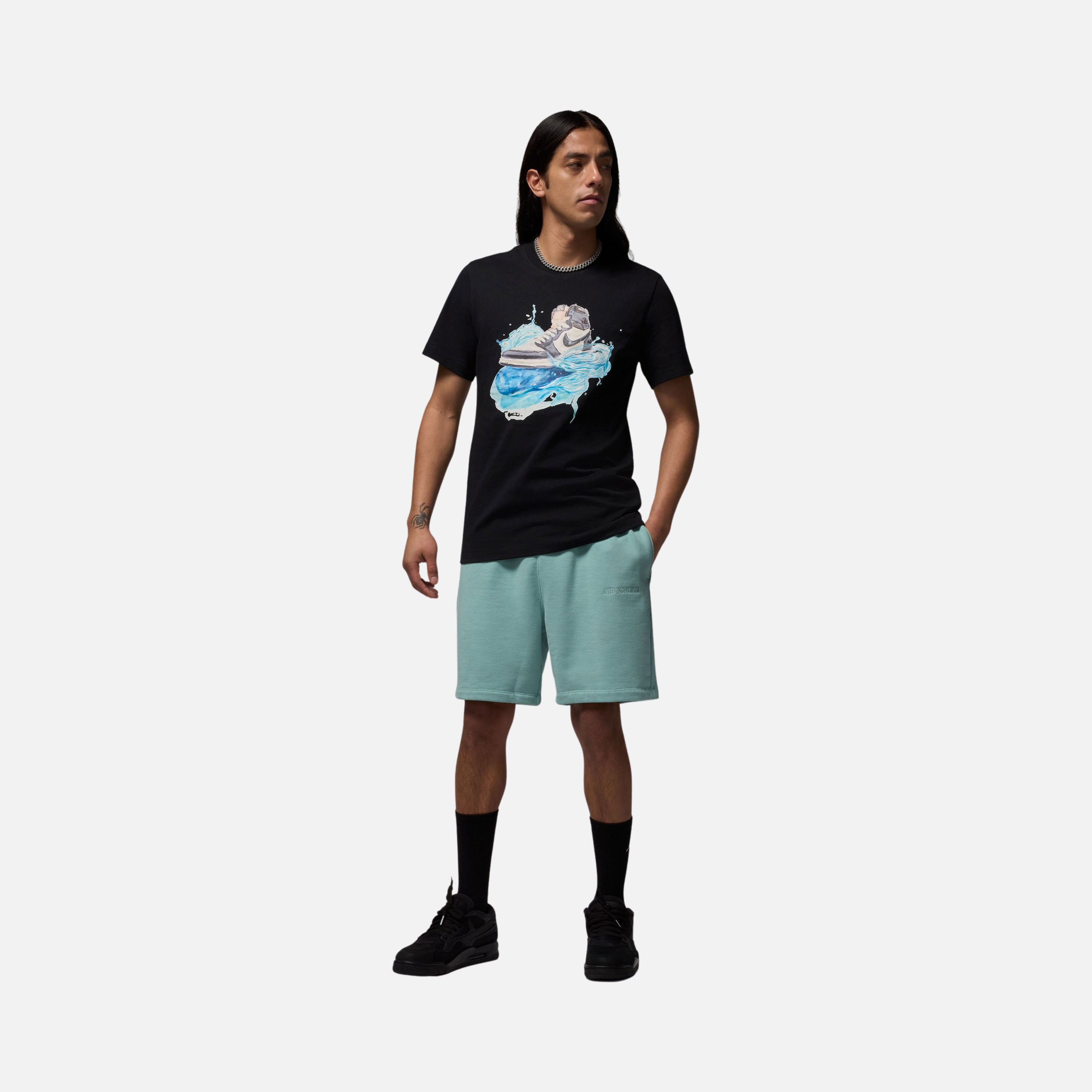 Nike MJ Flt Ess Air Jordan 1 Ss Crew Erkek Tişört