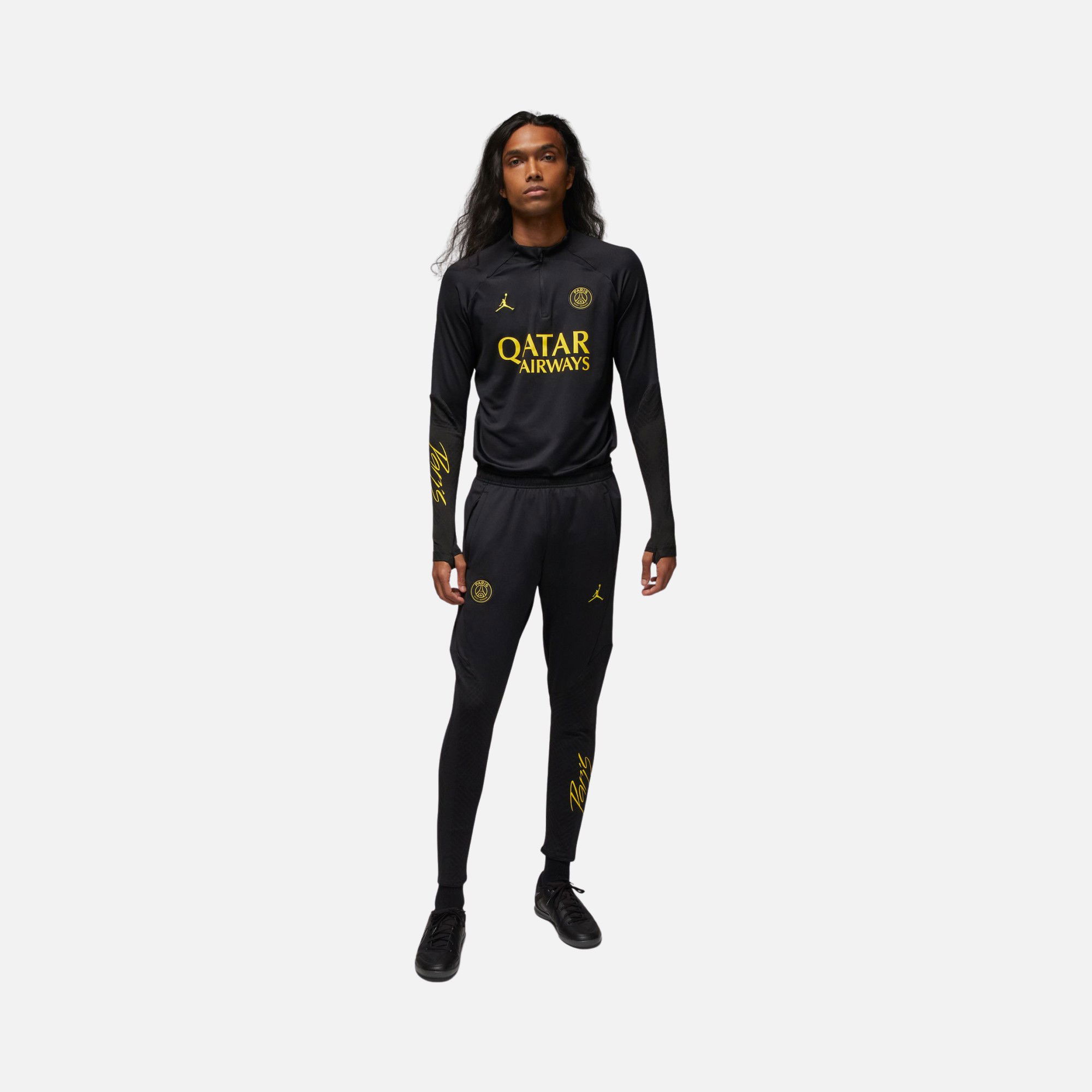 Nike Paris Saint-Germain Strike Jordan Dri-Fit Football Drill 1/2-Zip Long-Sleeve Erkek Tişört