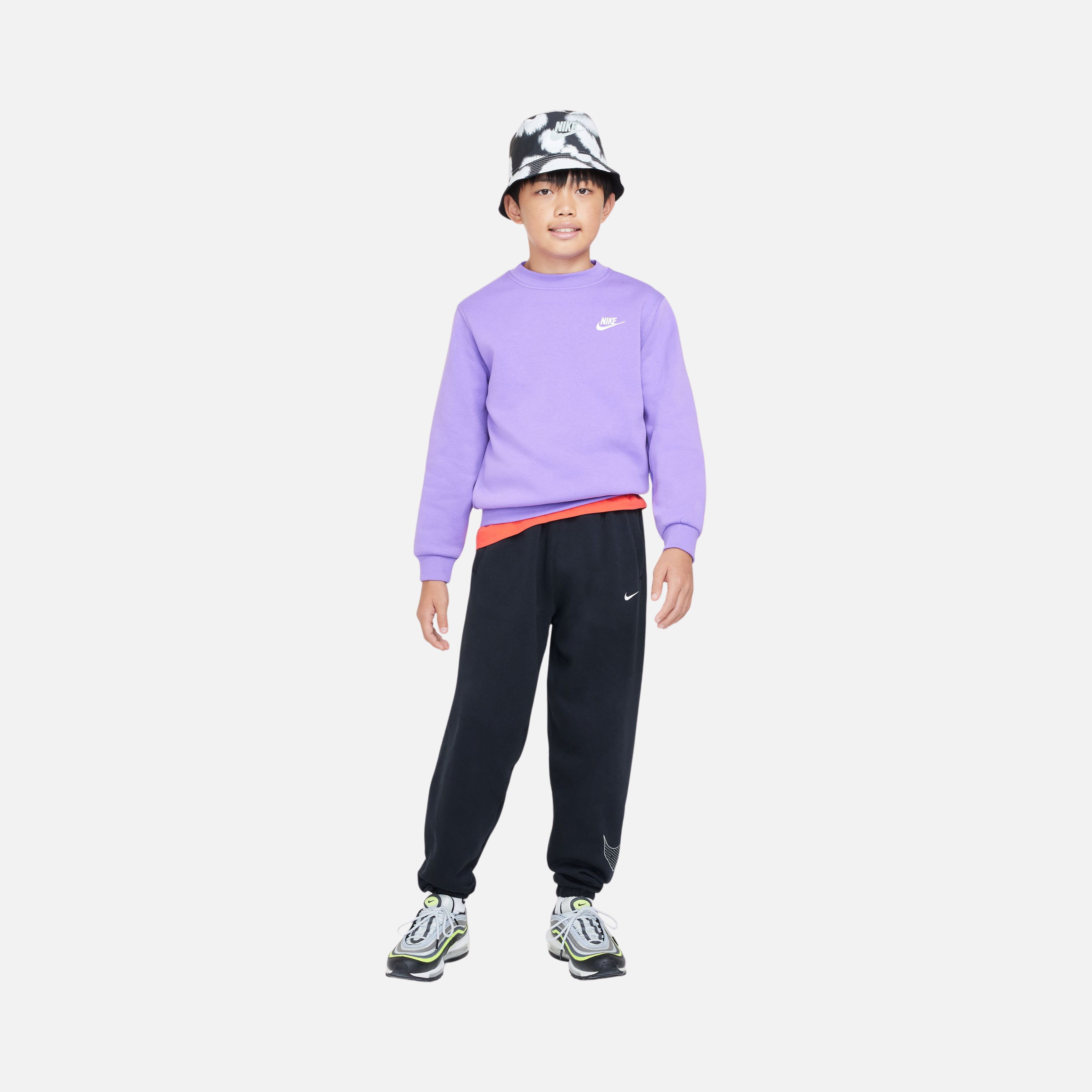 Nike Sportswear Club Fleece Loose ''Shine Swoosh Detail'' (Girls') Çocuk Eşofman Altı