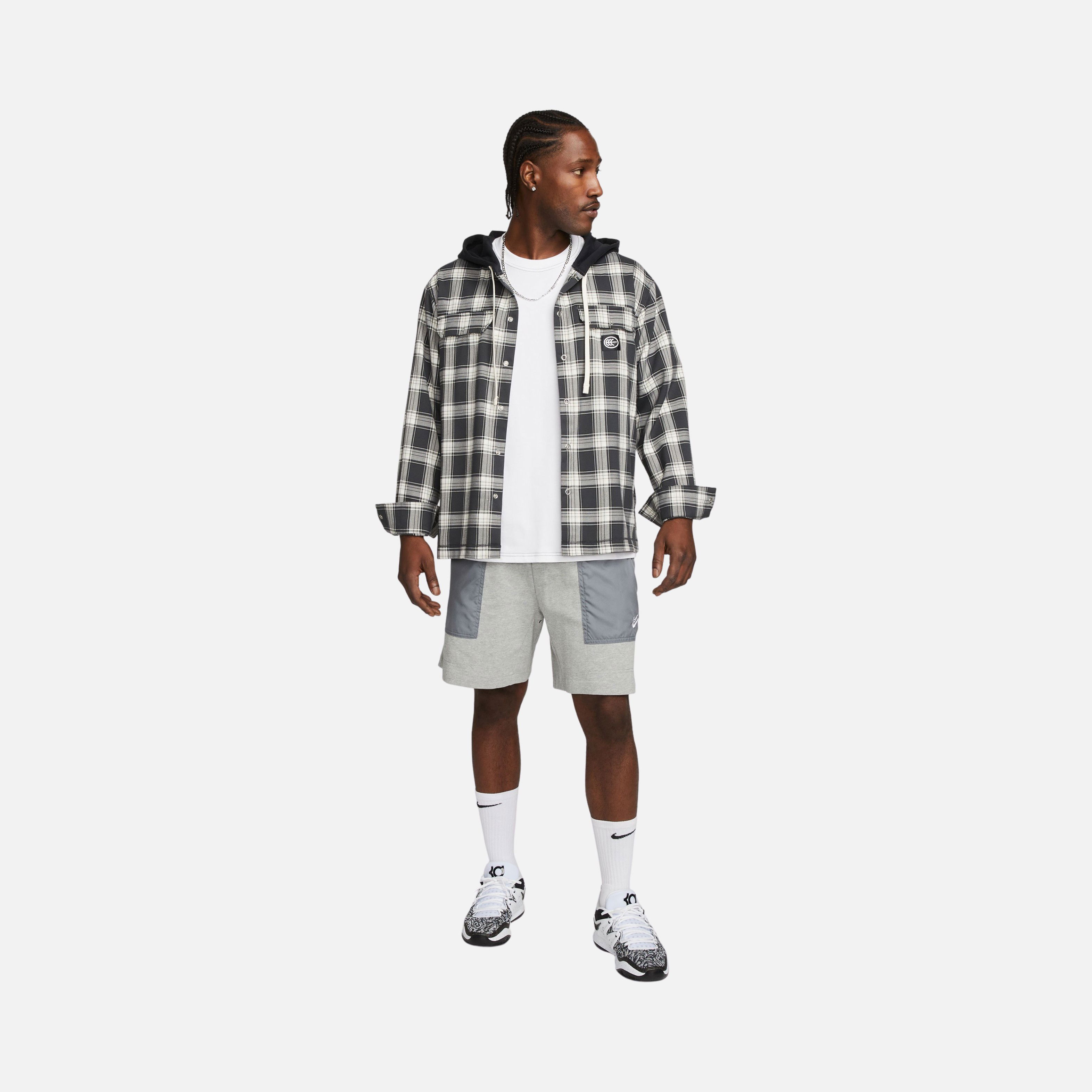 Nike Kevin Durant Basketball Flanne Full-Snap Hoodie Erkek Ceket