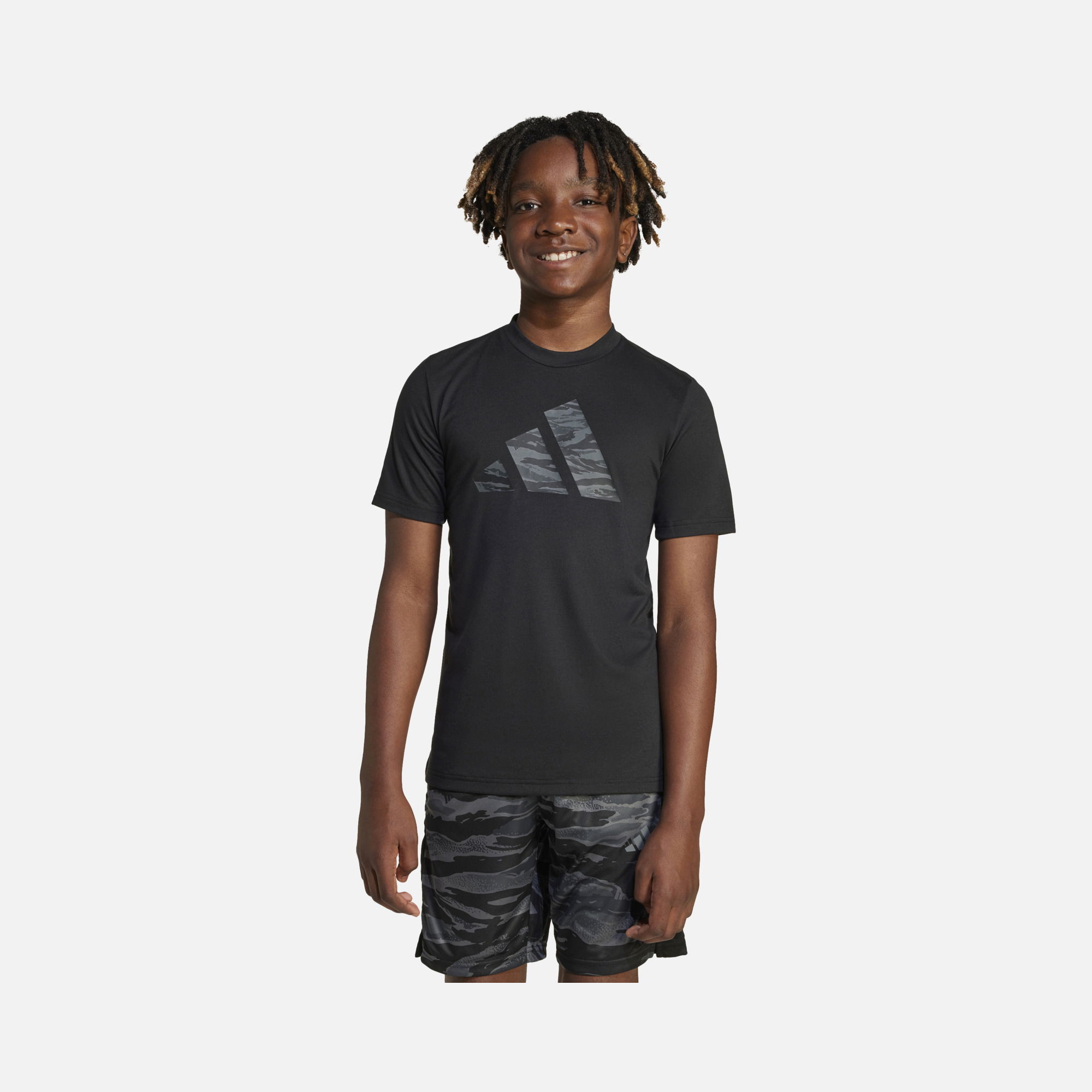 adidas Climacool Essentials Camouflage Printed Training Short-Sleeve Çocuk Tişört