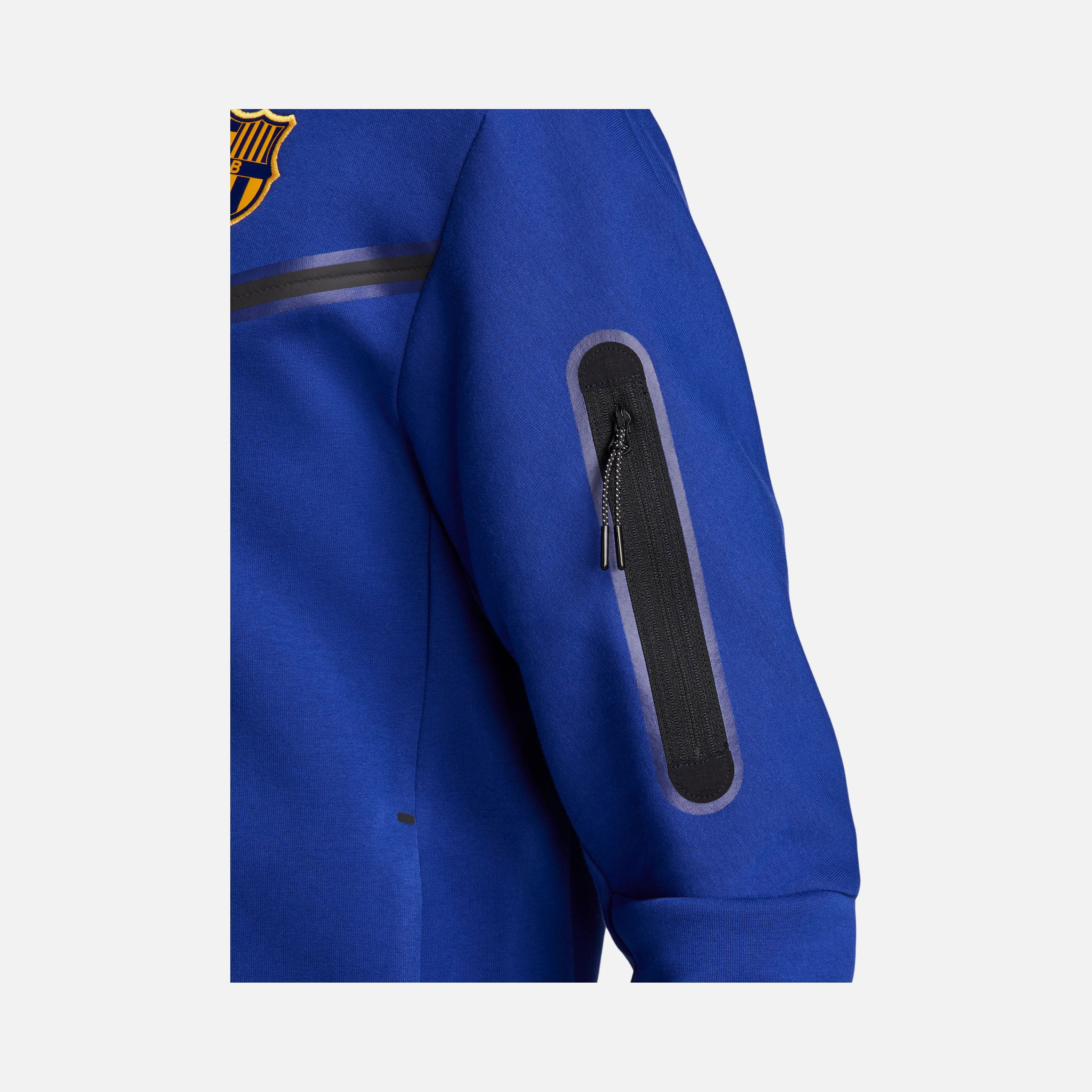 Nike FC Barcelona Tech Fleece Windrunner SS24 Full-Zip Hoodie Erkek Sweatshirt