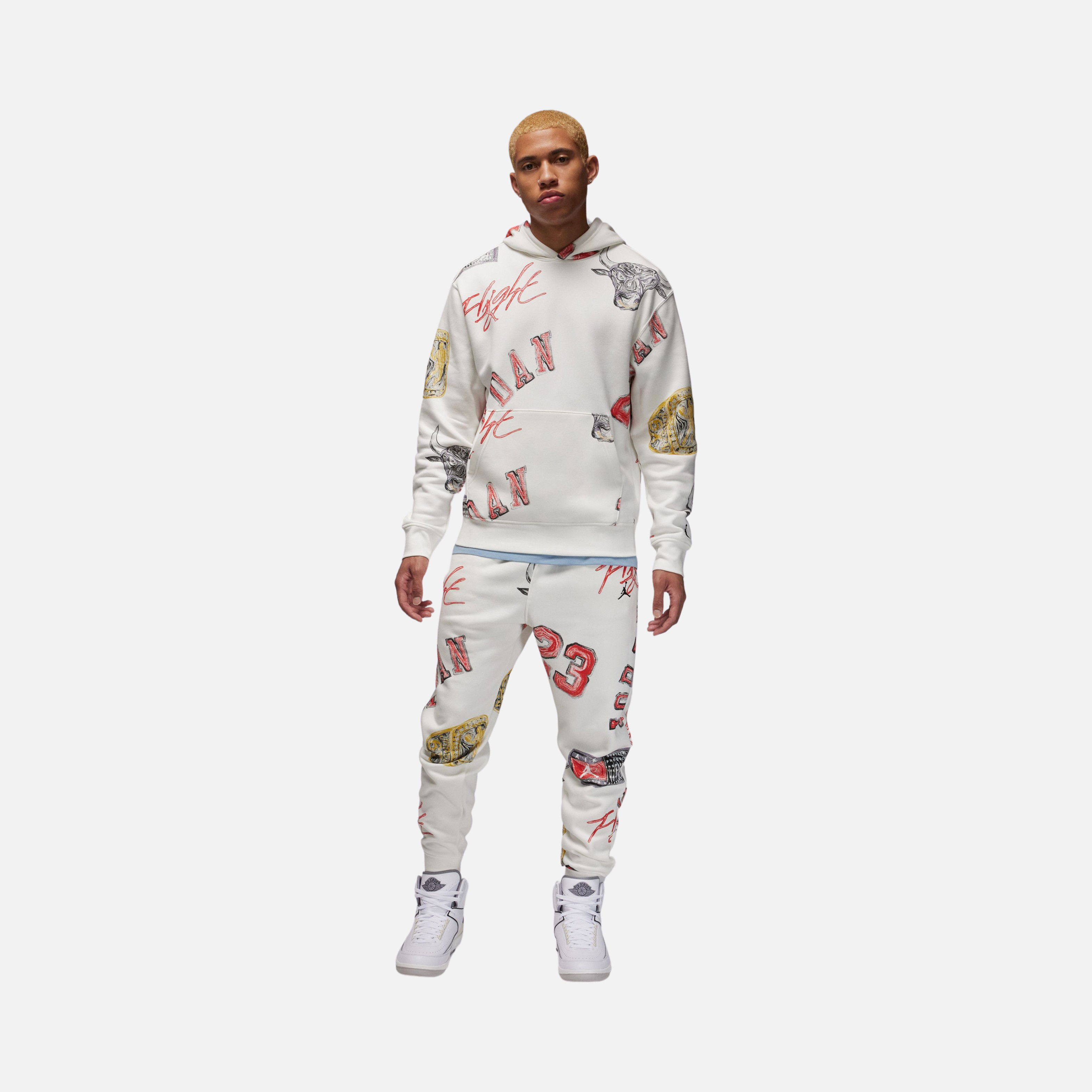 Nike Jordan Essentials Fleece All-Over Printed Erkek Eşofman Altı