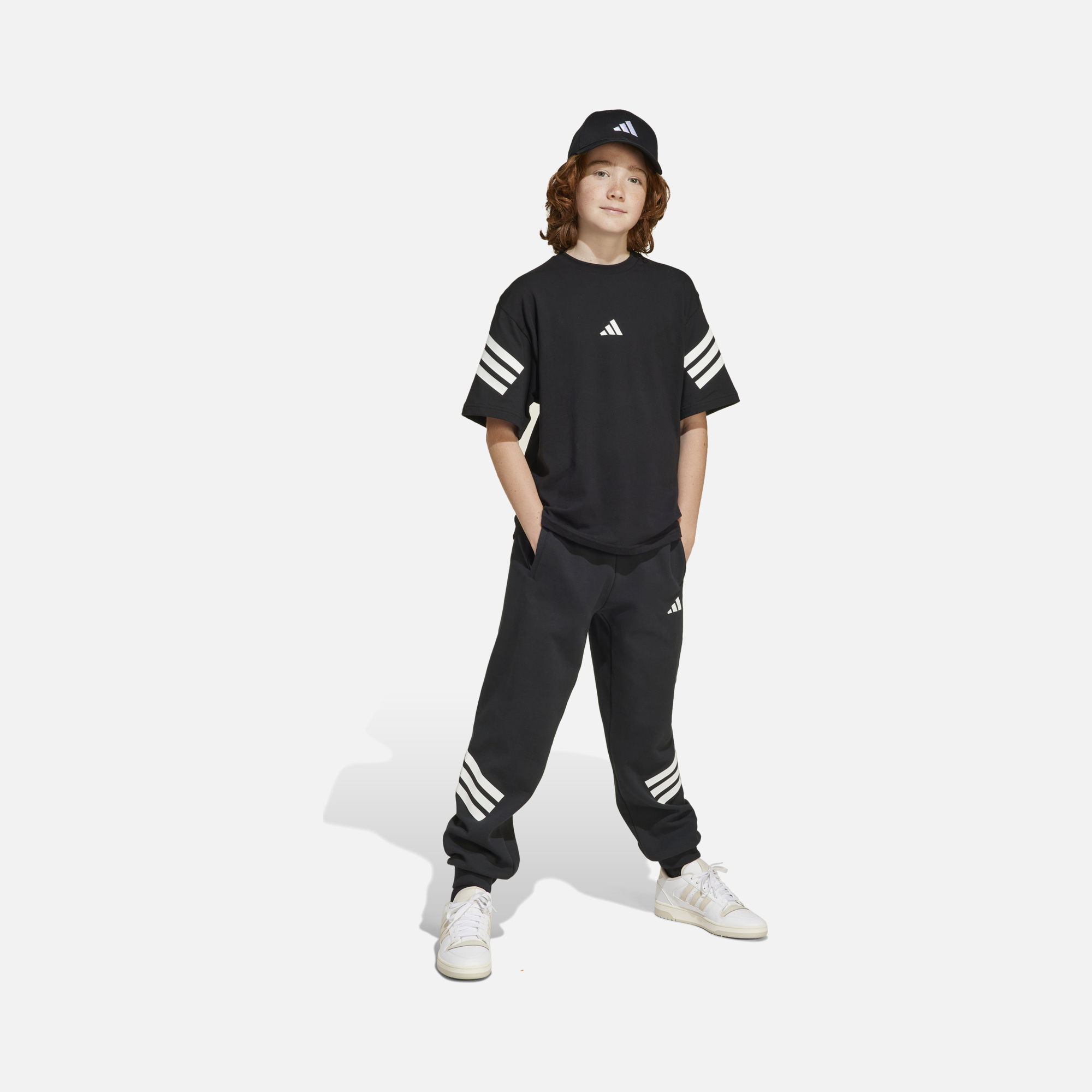 adidas Sportswear Future Icons 3-Stripes & 3-Bar Logo Detail Short-Sleeve Çocuk Tişört