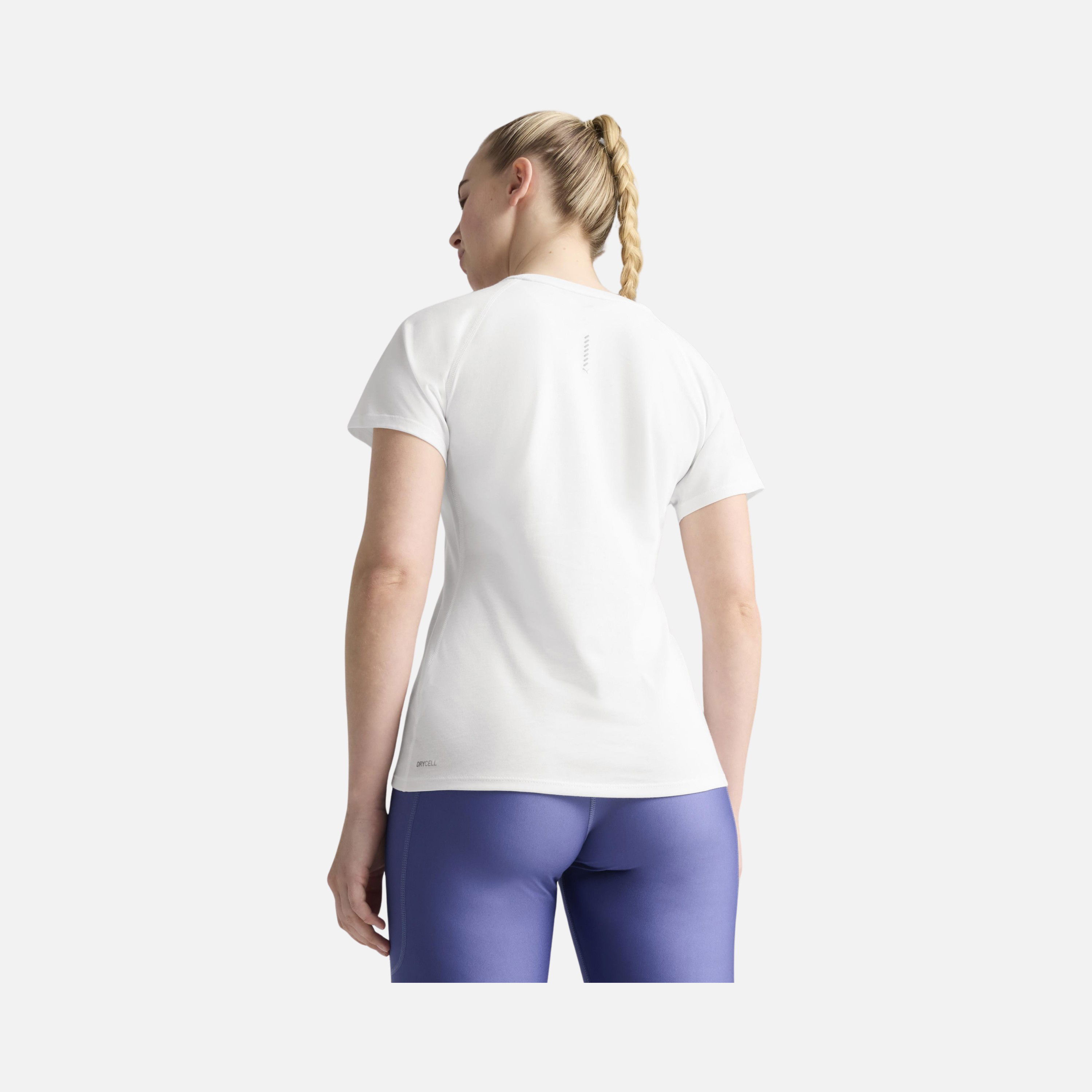 Puma Run Velocity Tri Blend Running Short-Sleeve Kadın Tişört