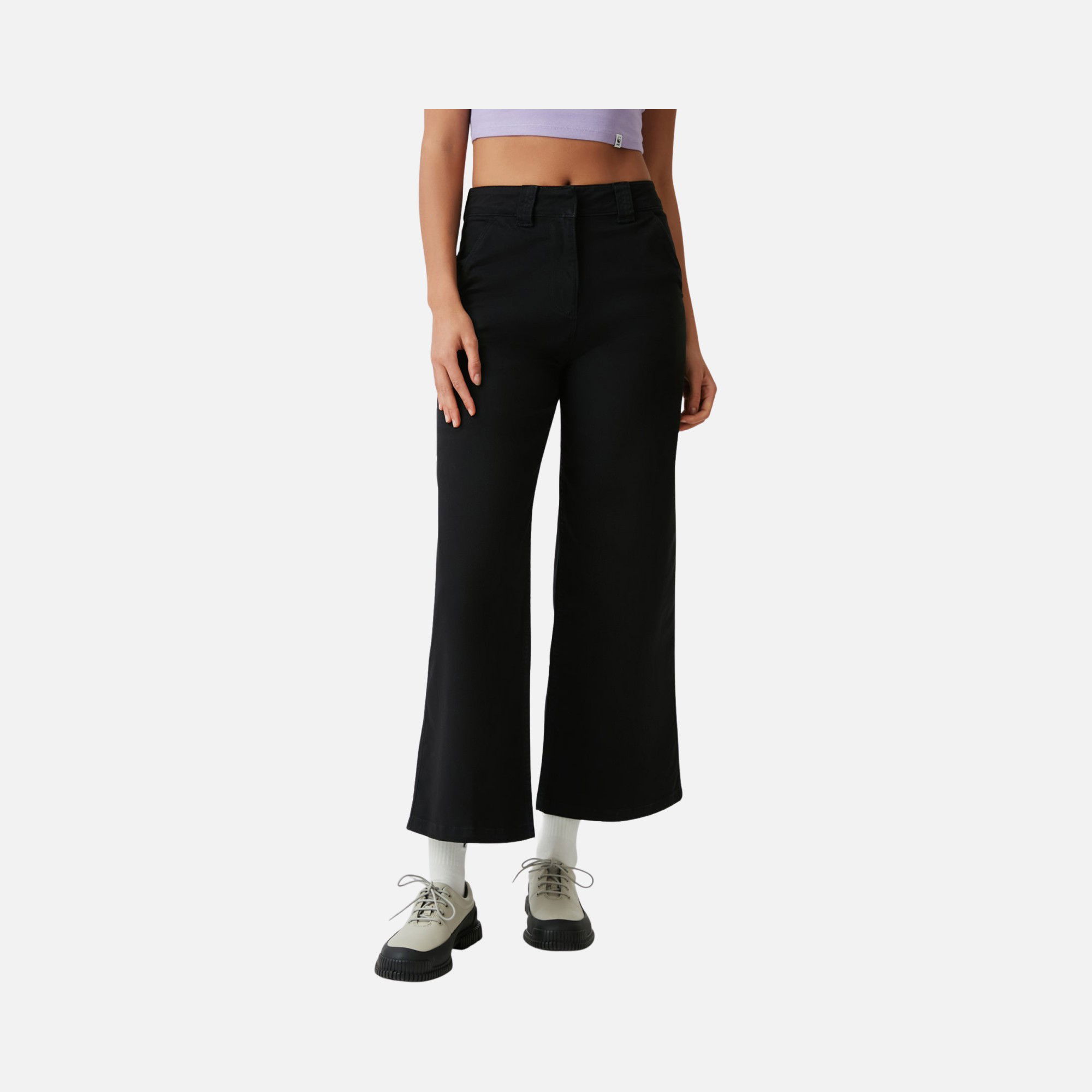 WWF Sportswear Kızıl Tilki Embroidered Regular-Fit Wide Leg Kadın Pantolon