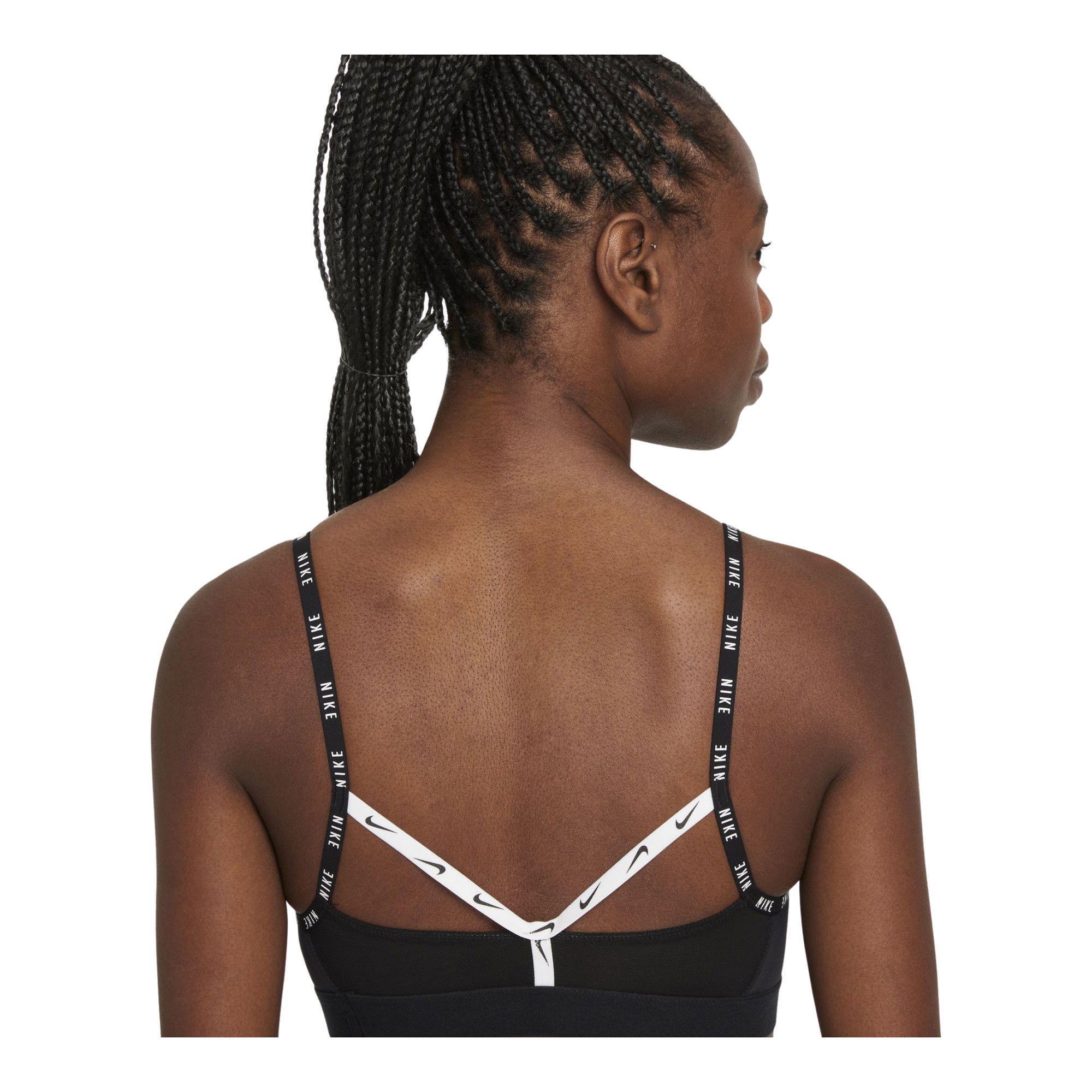 Nike Dri-Fit Indy Light-Support Padded Logo Tape Sports Kadın Bra