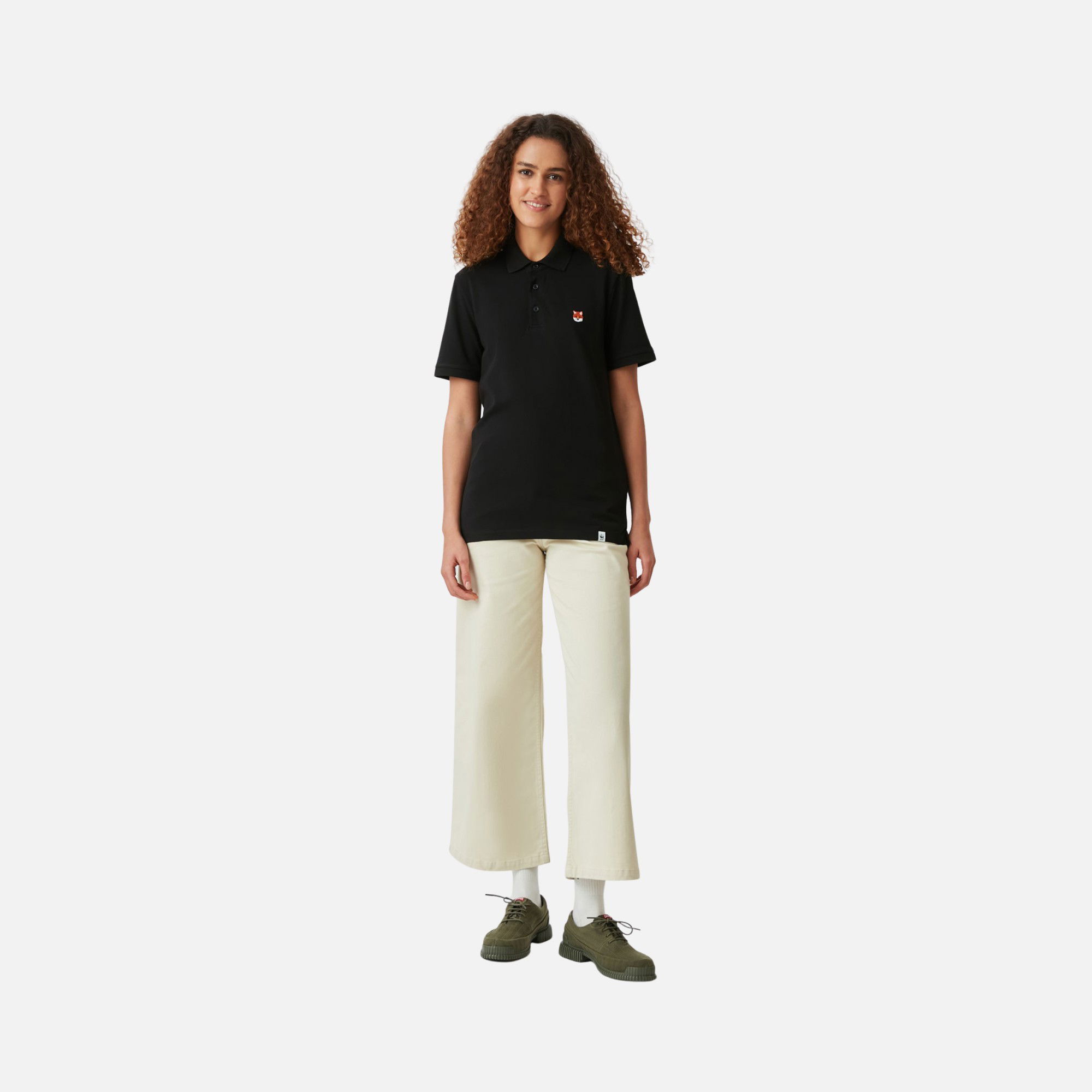 WWF Sportswear Kızıl Tilki Embroidered Regular-Fit Polo Collar Short-Sleeve Unisex Tişört