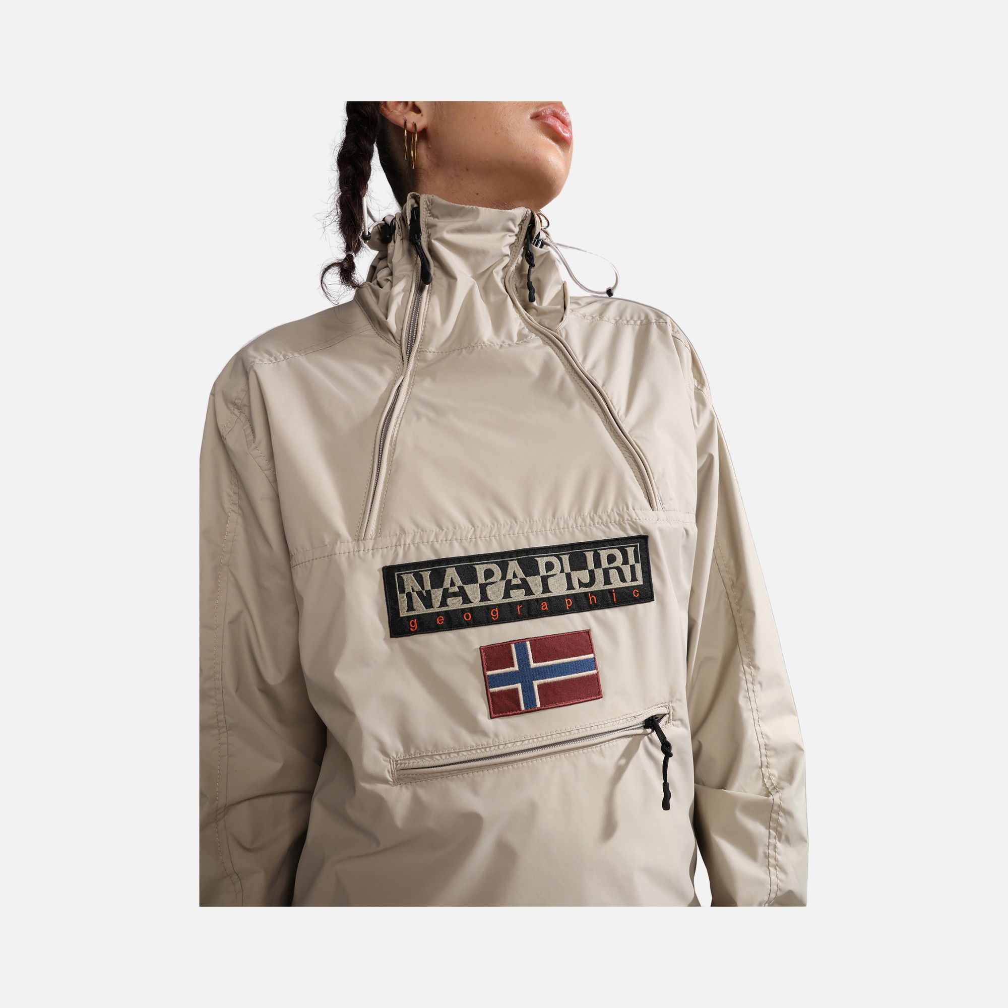Napapijri Sportswear Northfarer 2.0 Anorak Two 1/4 Zippers Hoodie Erkek Ceket