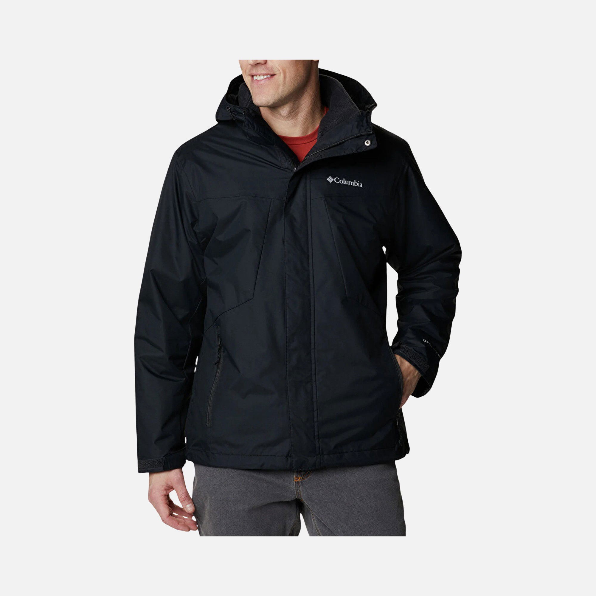 Columbia Tunnel Falls Interchange Two-Layer Design Full-Zip Hoodie Erkek Mont