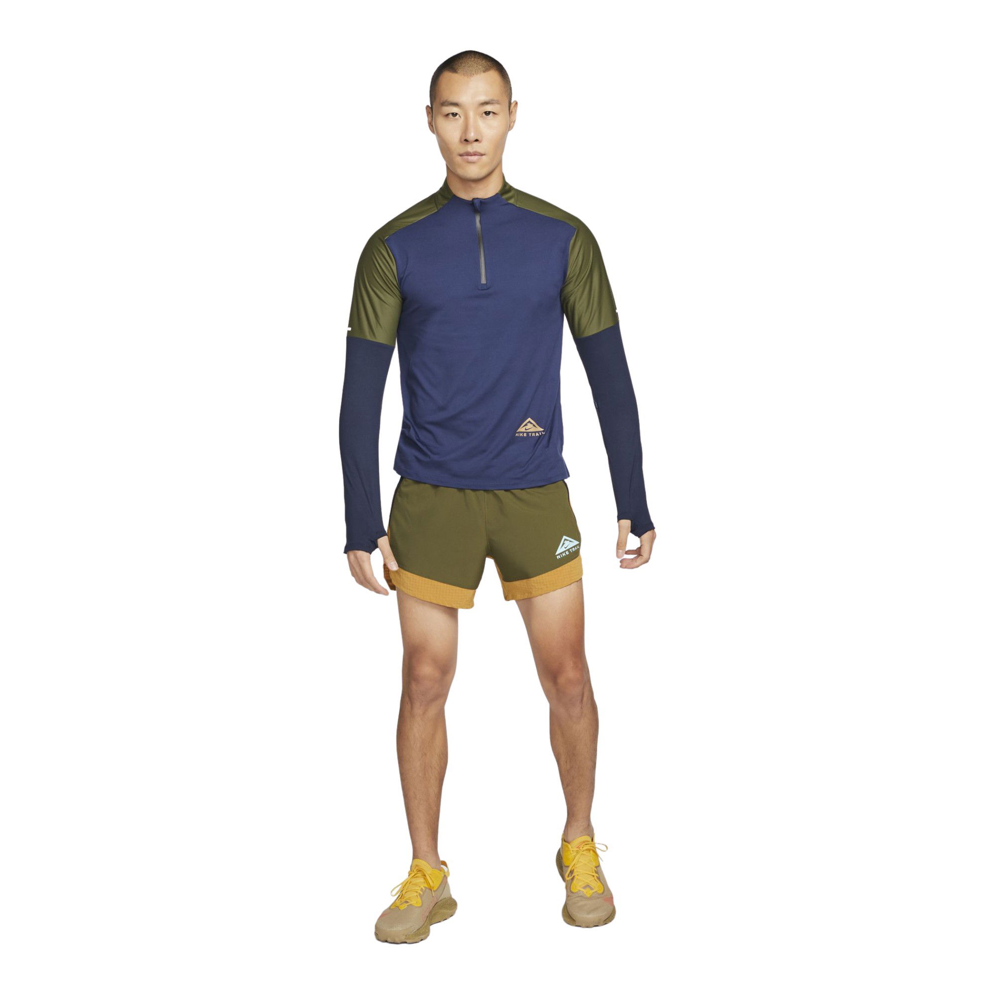 Nike Dri-Fit Trail Running 1/2-Zip Long-Sleeve Erkek Tişört