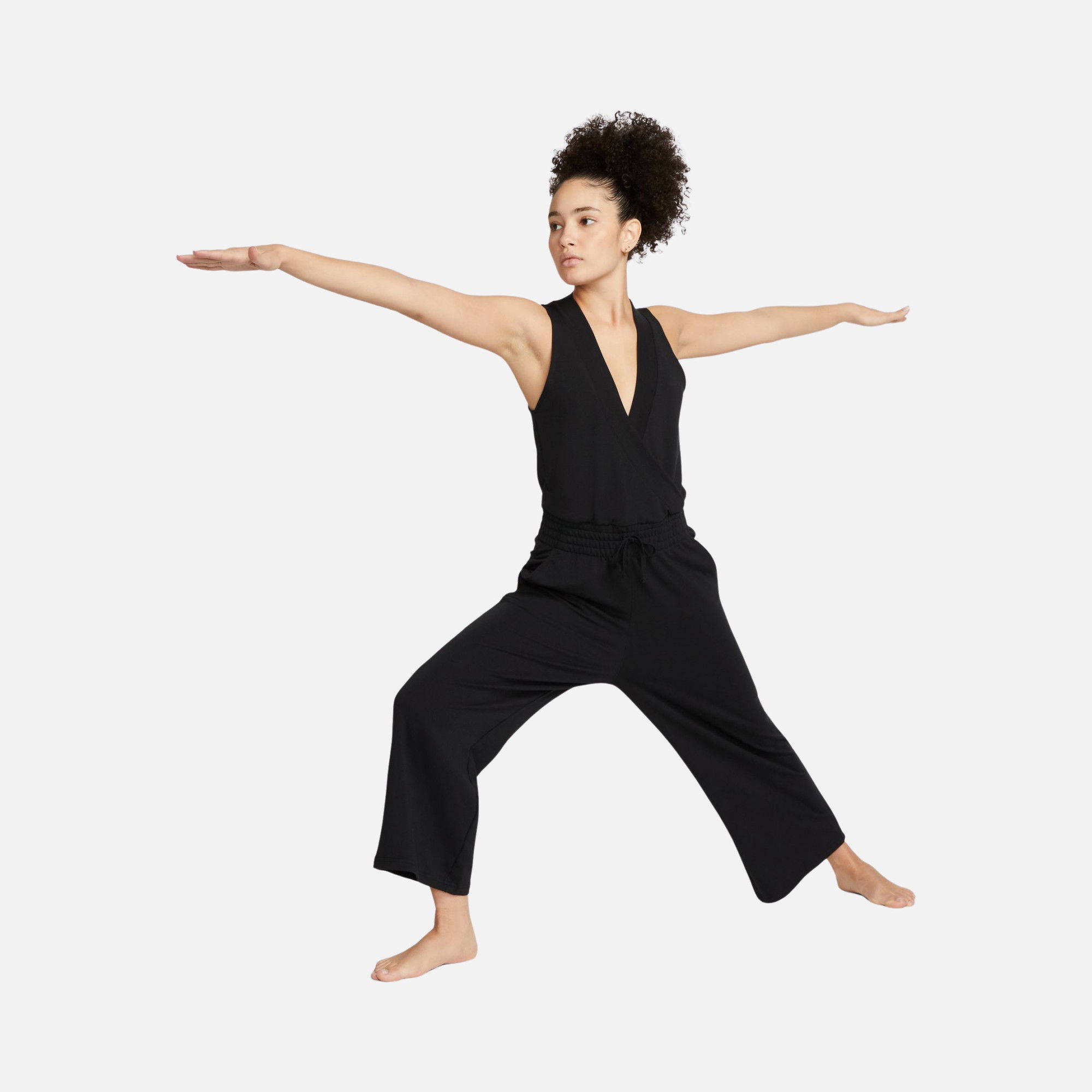 Nike Yoga Dri-Fit French Terry Wrapper Drawstring Waist Kadın Tulum