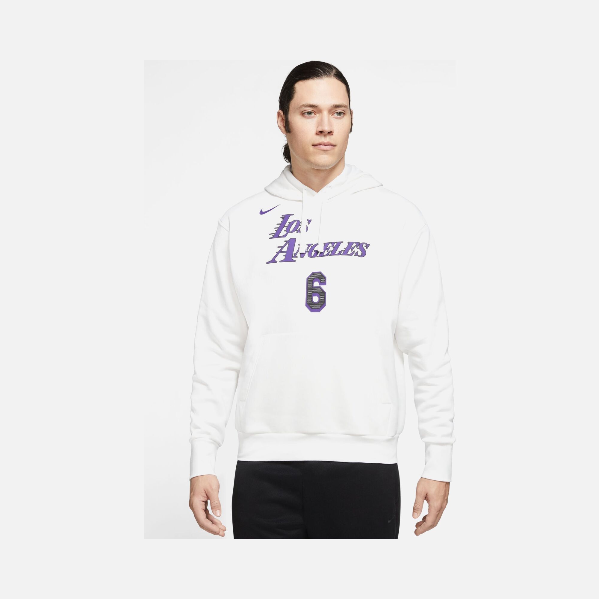 Nike Log Angeles Lakers LeBron James City Edition NBA Fleece N&N Hoodie Erkek Sweatshirt