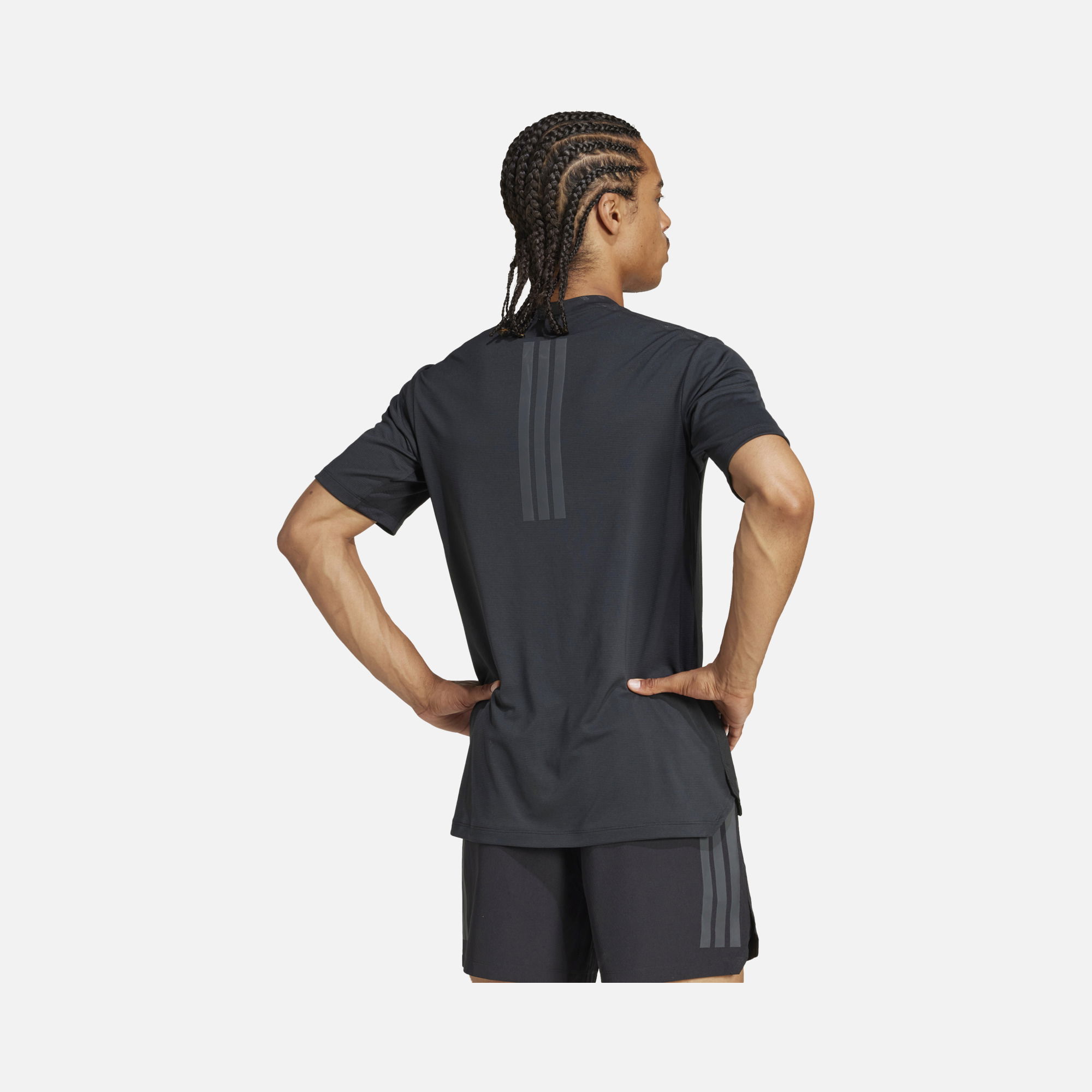 adidas Climacool Power 3-Stripes Slim Cut Gym & Training Short-Sleeve Erkek Tişört
