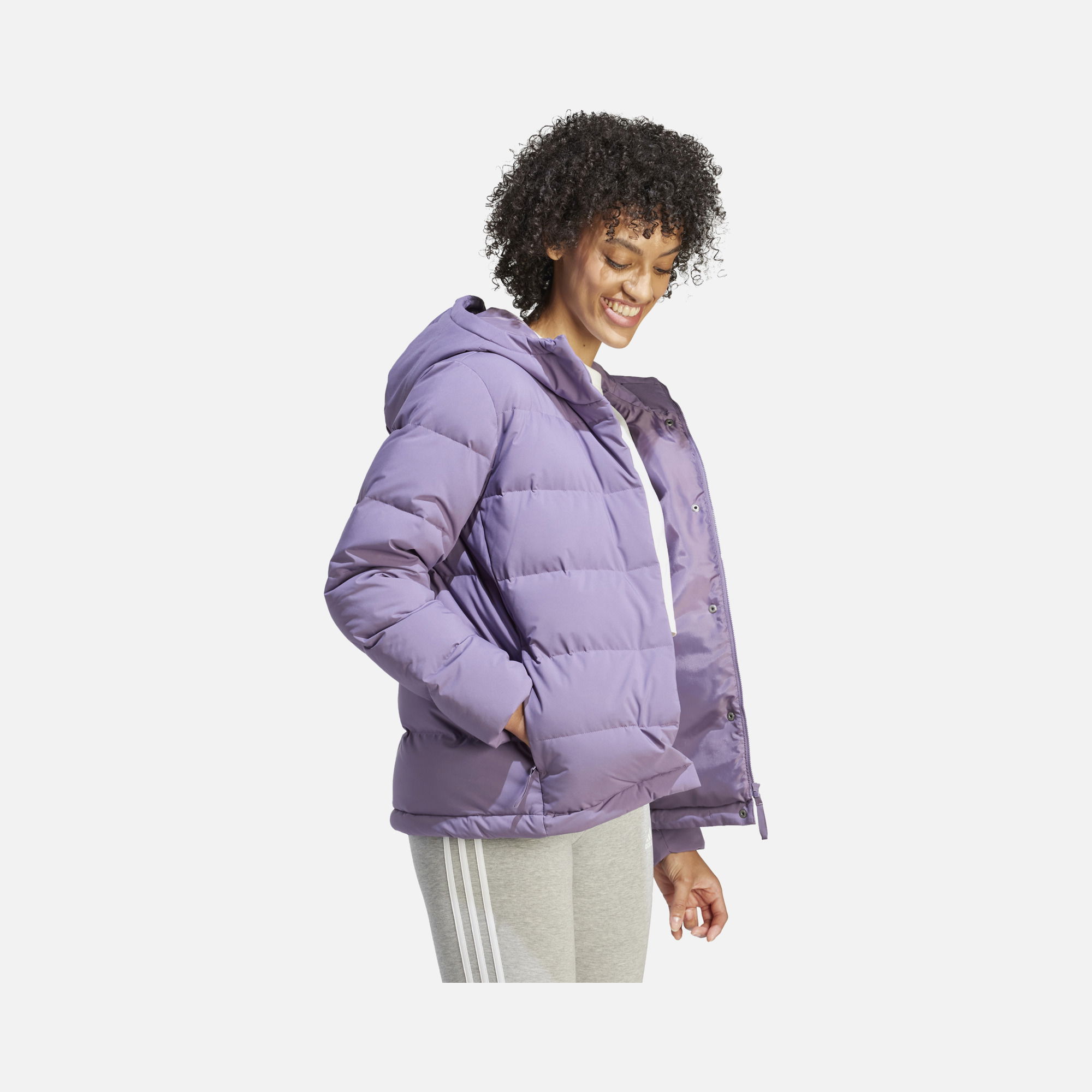 adidas Sportswear Helionic Down Full-Zip Hoodie Kadın Mont