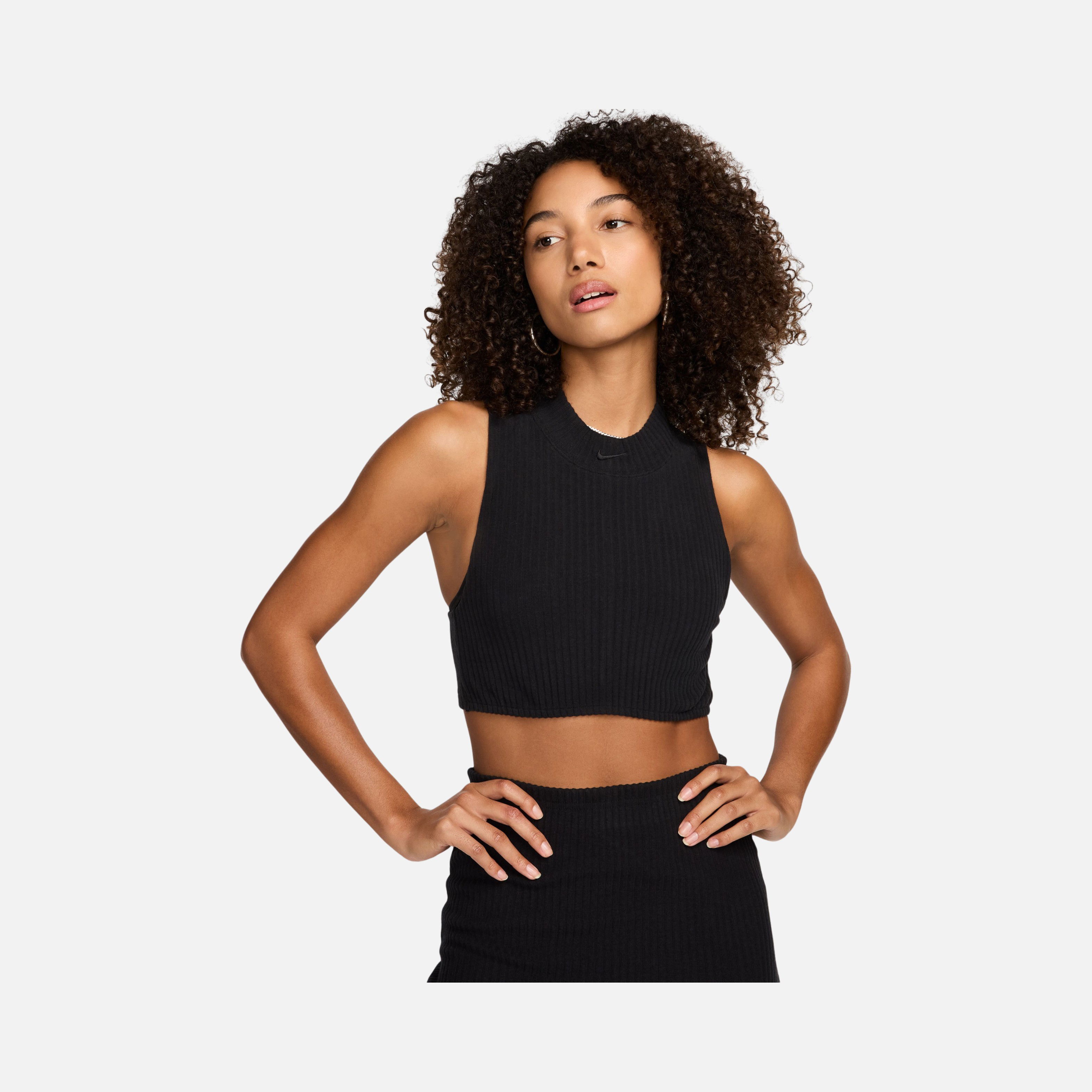 Nike Sportswear Chill Knit Tight Mock-Neck Ribbed Crop Kadın Atlet