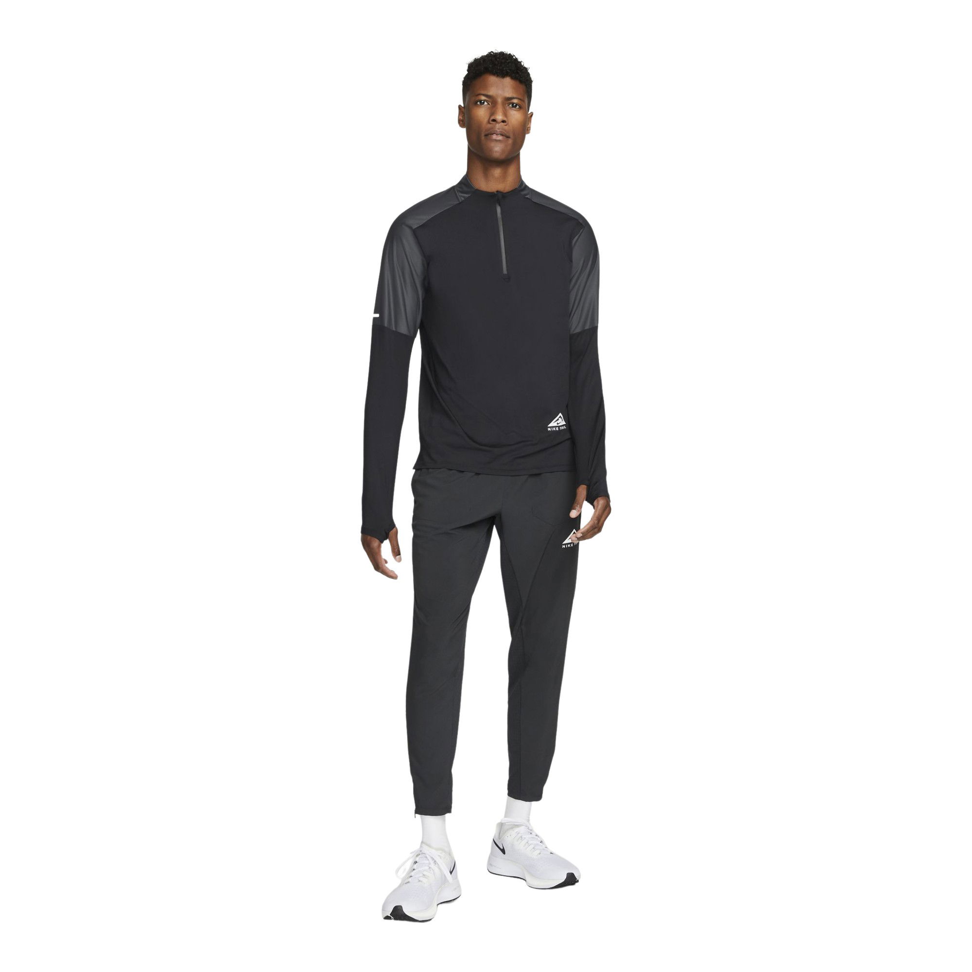 Nike Dri-Fit Trail Running 1/2-Zip Long-Sleeve Erkek Tişört