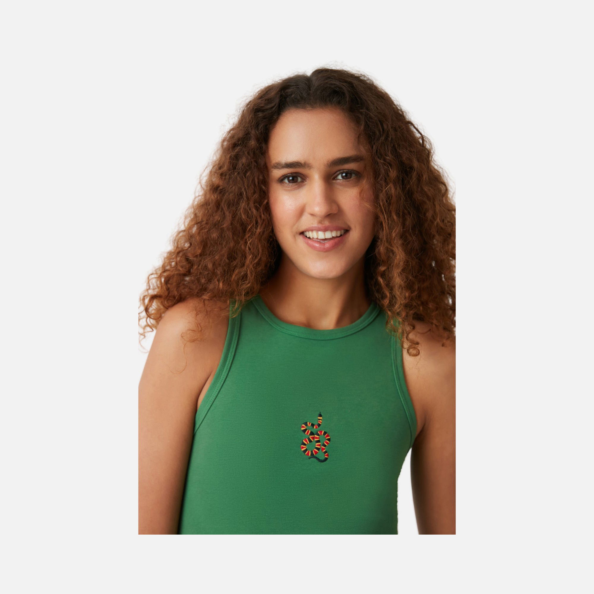 WWF Sportswear Mercan Yılanı Embroidered Cropped Kadın Atlet