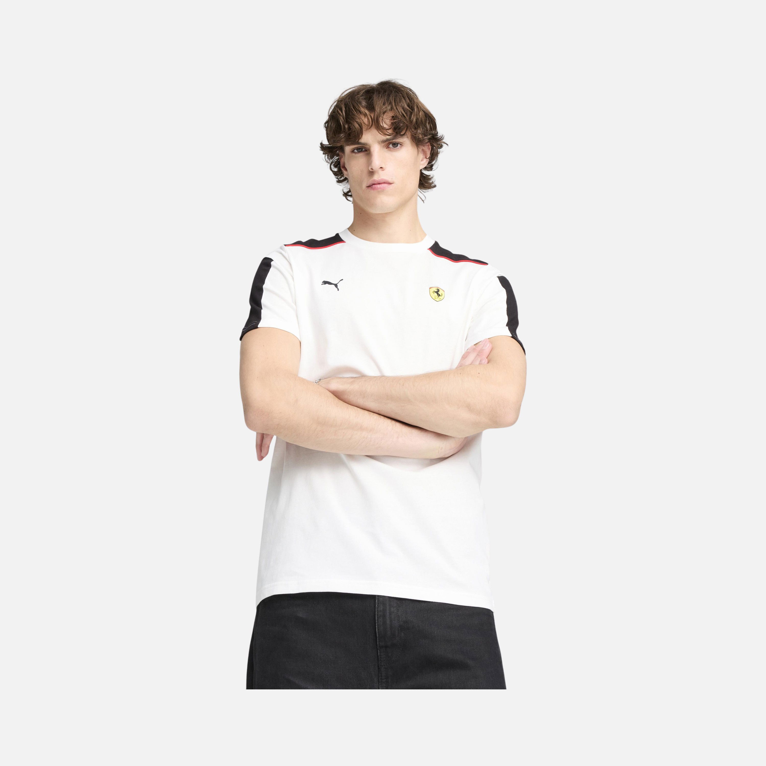 Puma Scuderia Ferrari Race MT7 Colorblock Short-Sleeve Erkek Tişört