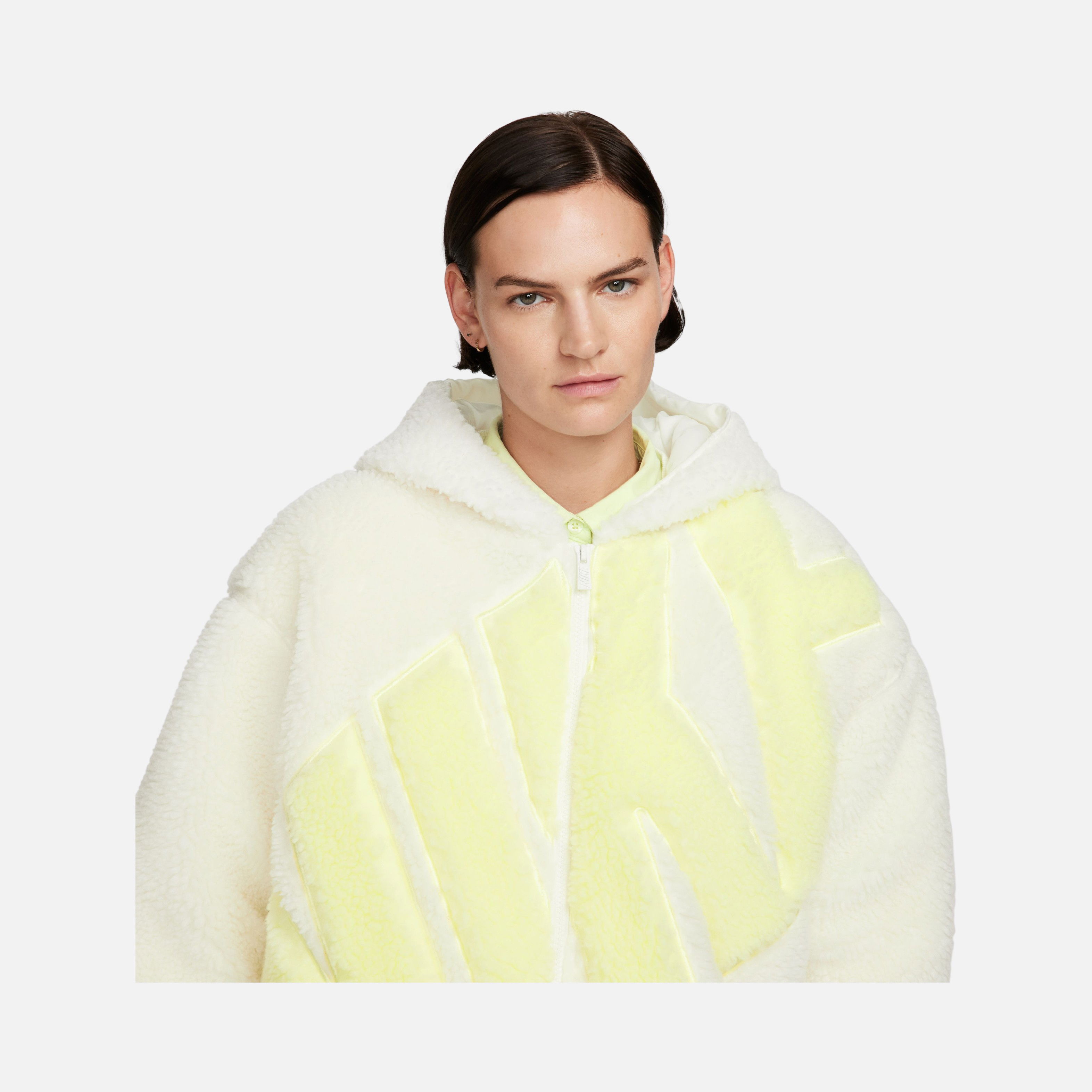 Nike Sportswear Logo High-Pile Sherpa Full-Zip Hoodie Kadın Ceket