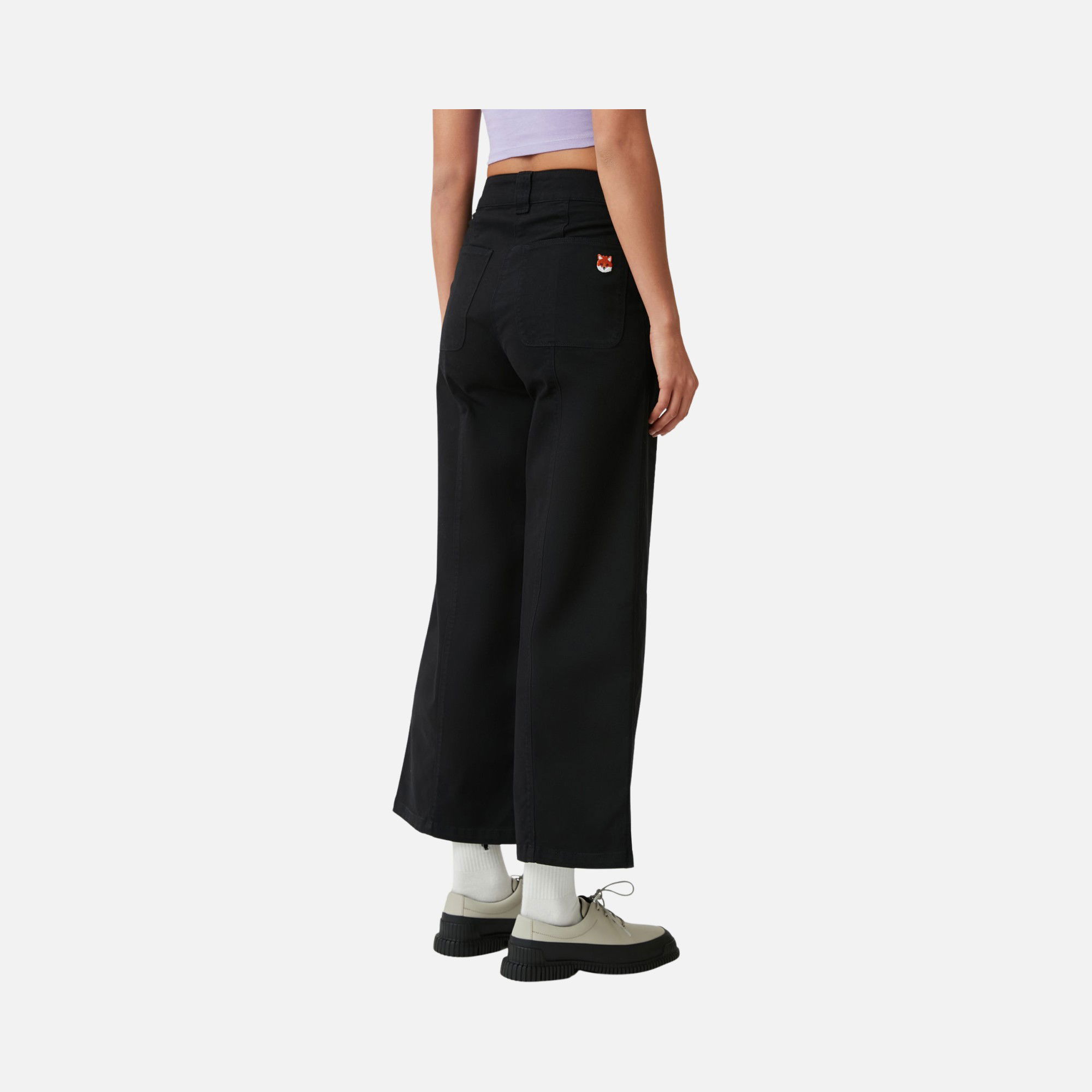 WWF Sportswear Kızıl Tilki Embroidered Regular-Fit Wide Leg Kadın Pantolon